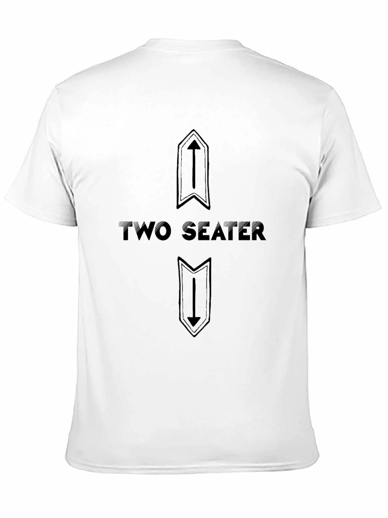 Two Seater Graphic Tee - Black Cotton T-Shirt