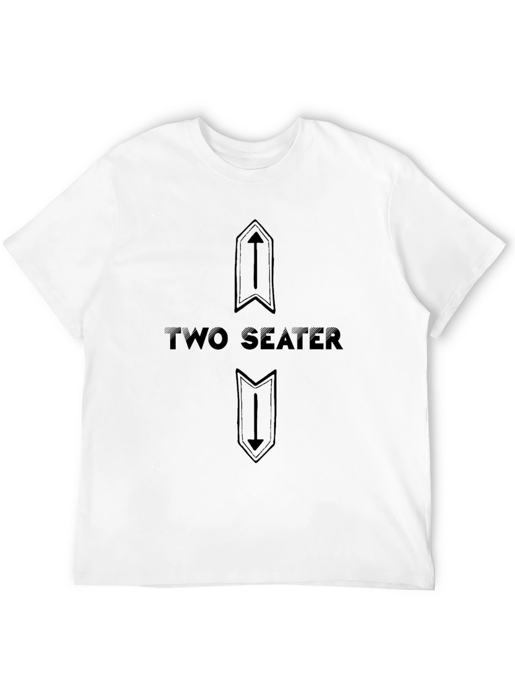 Two Seater Graphic Tee - Black Cotton T-Shirt