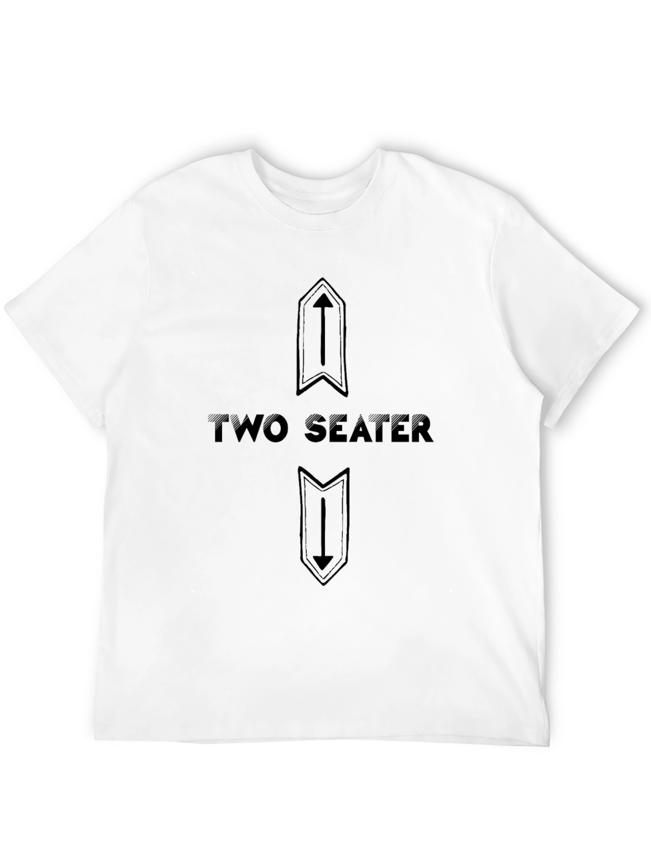 Two Seater Graphic Tee - Black Cotton T-Shirt