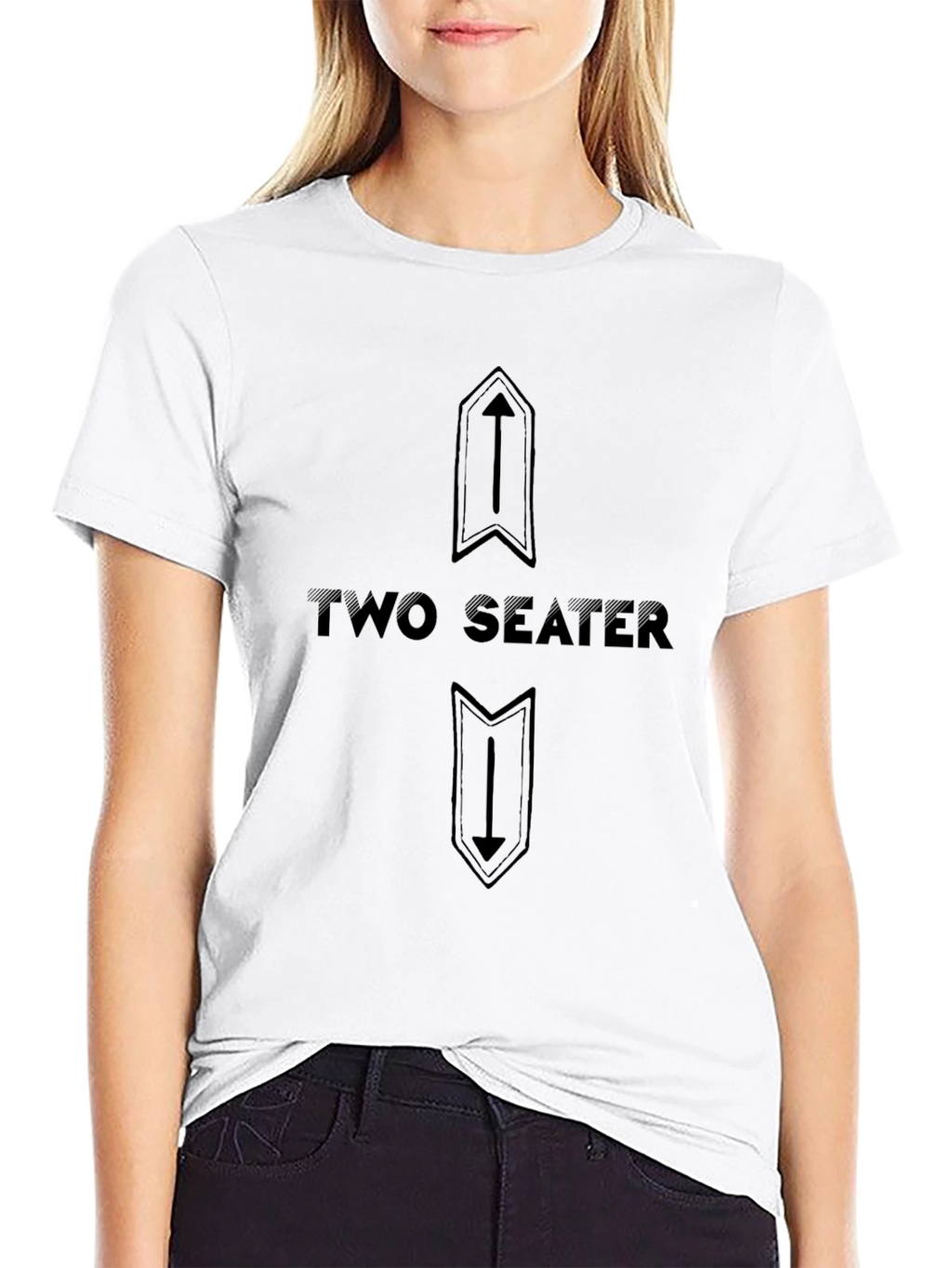 Two Seater Graphic Tee - Black Cotton T-Shirt
