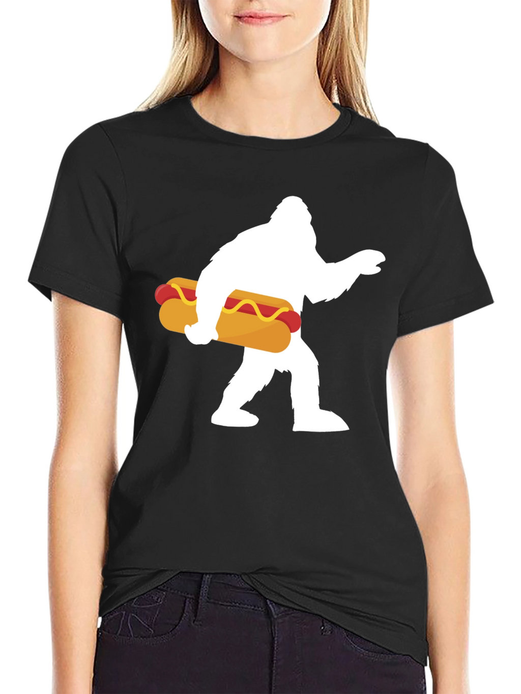 Sasquatch Hotdog Graphic T-Shirt