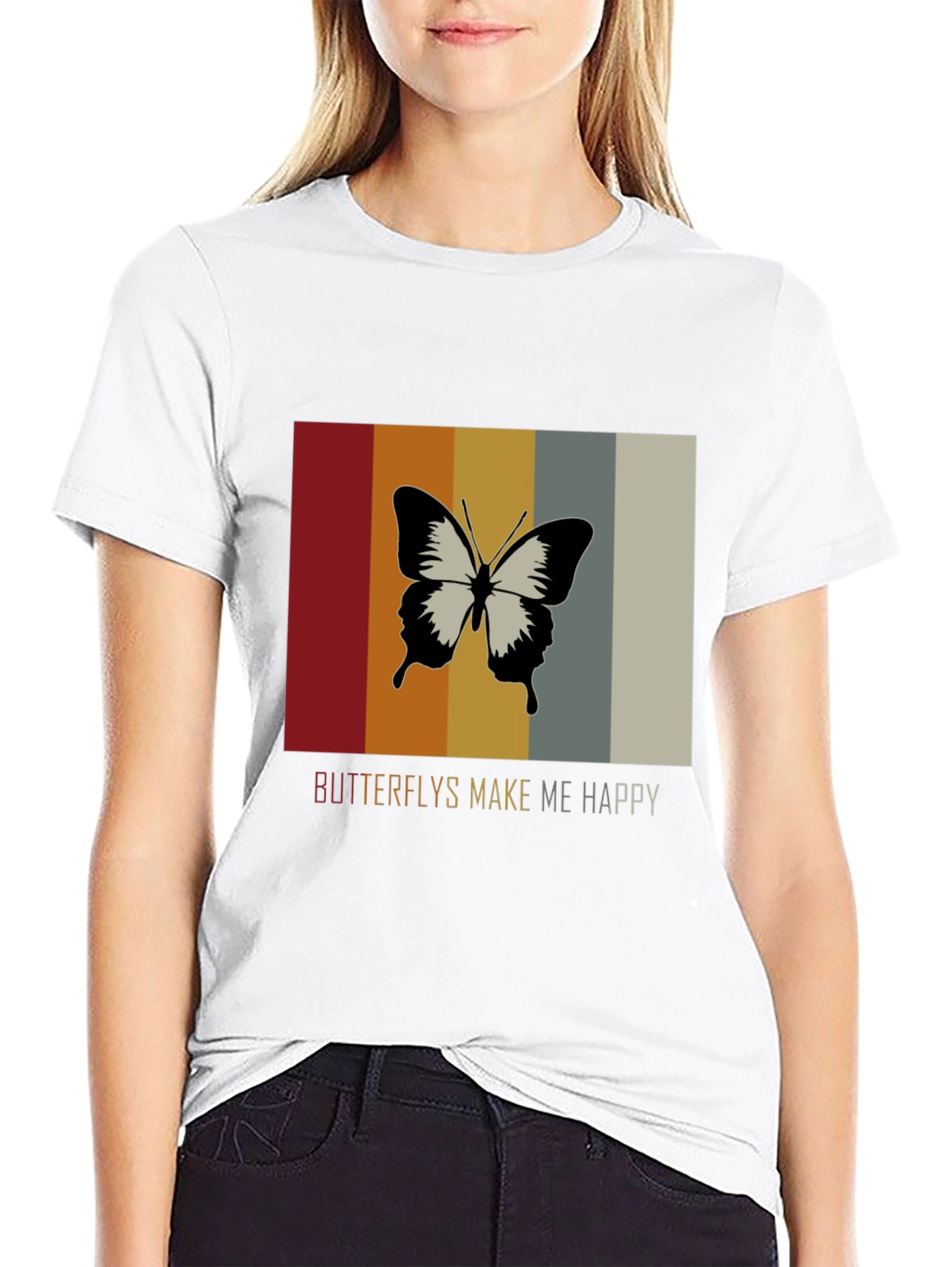 Butterflies Make Me Happy Graphic Tee