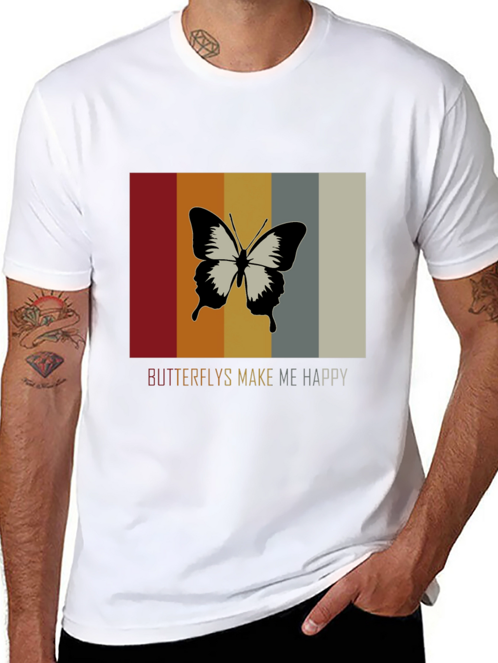 Butterflies Make Me Happy Graphic Tee