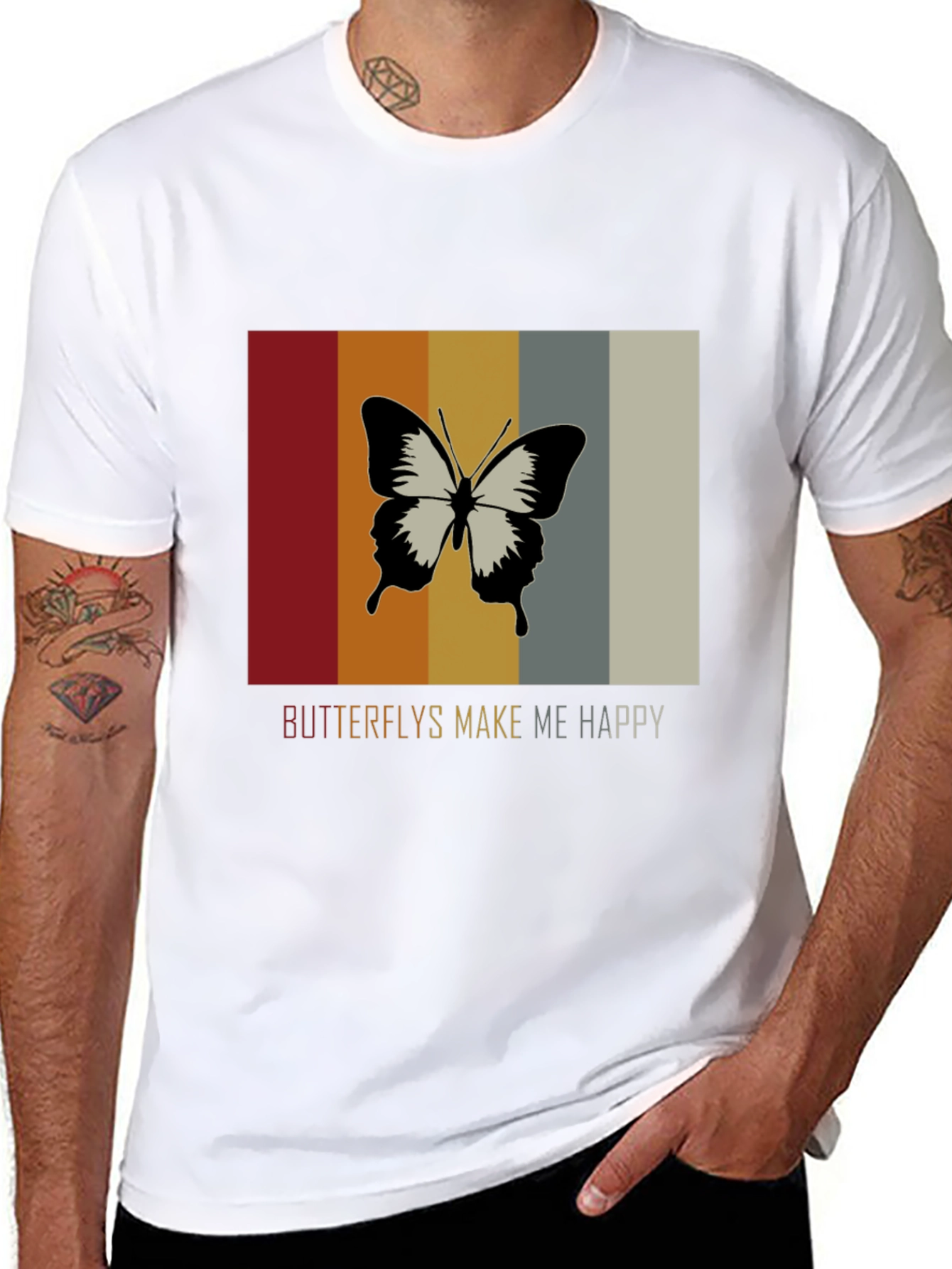 Butterflies Make Me Happy Graphic Tee