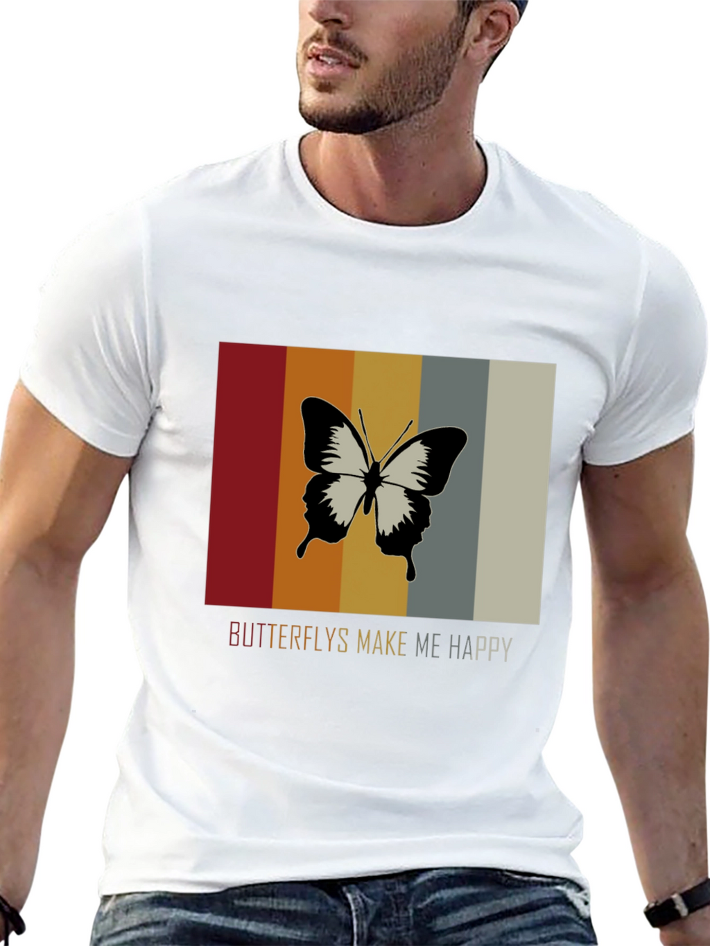 Butterflies Make Me Happy Graphic Tee