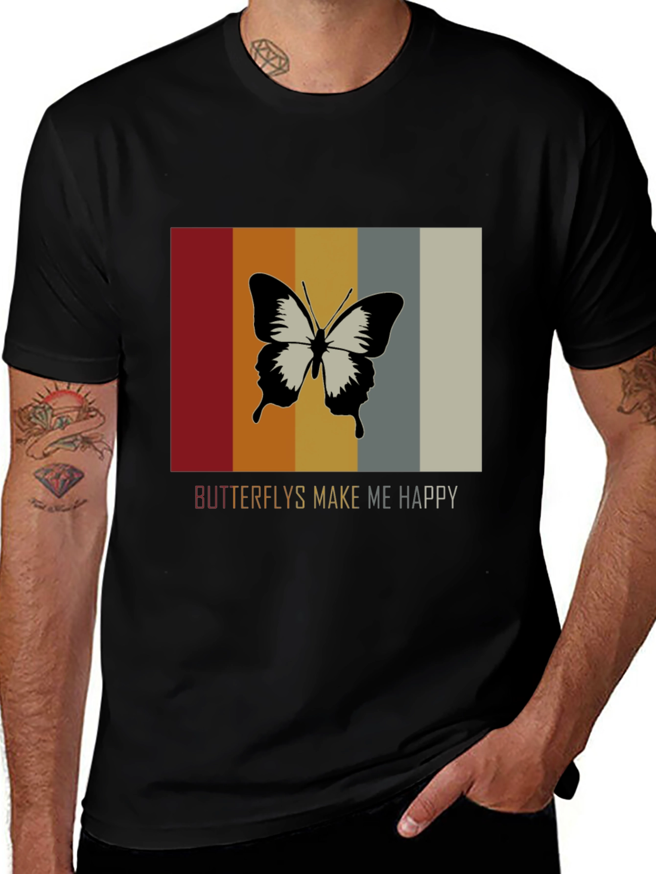 Butterflies Make Me Happy Graphic Tee