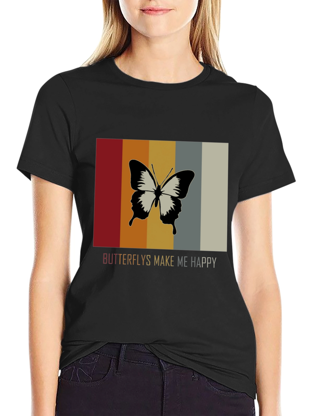 Butterflies Make Me Happy Graphic Tee