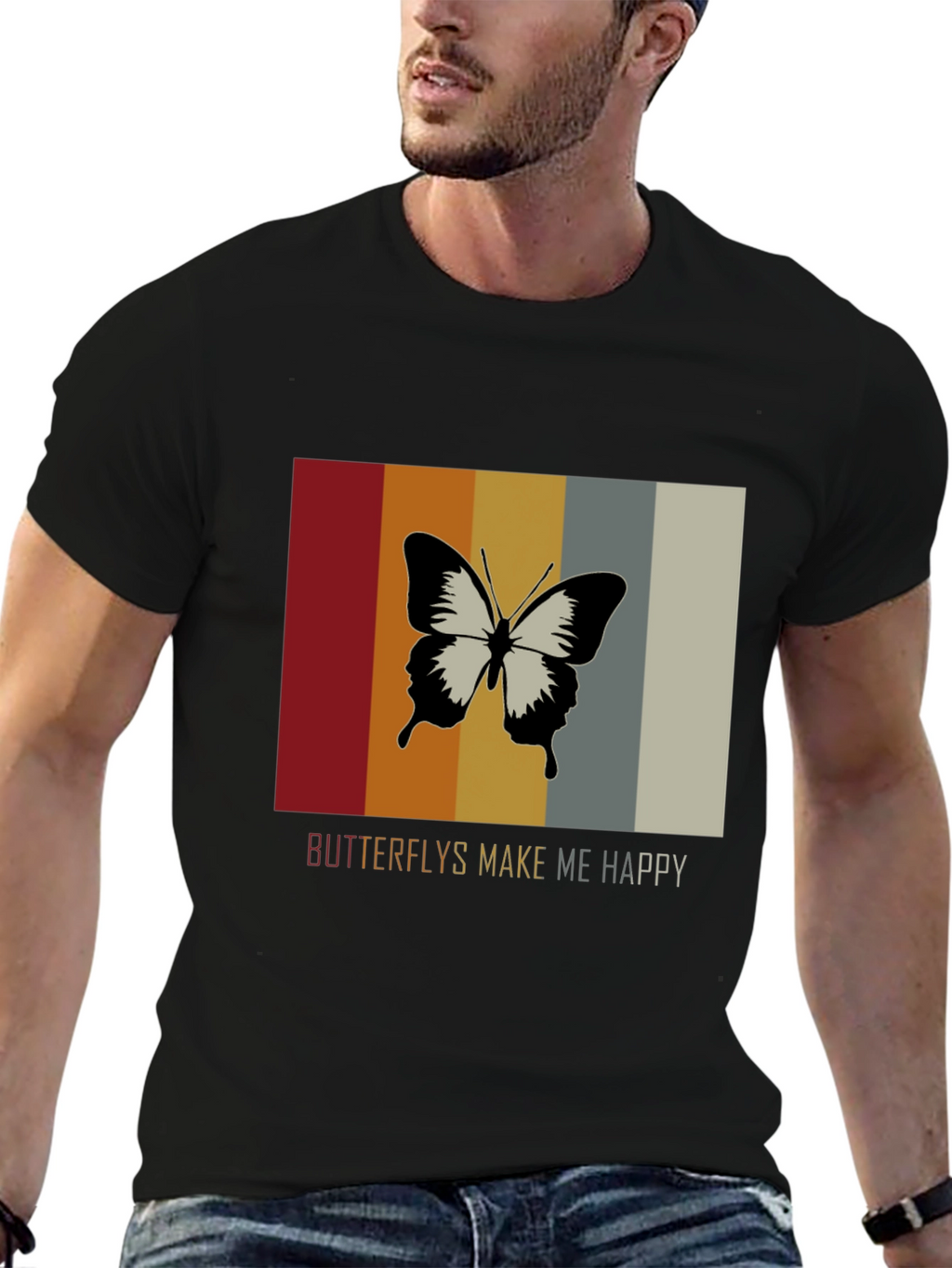 Butterflies Make Me Happy Graphic Tee