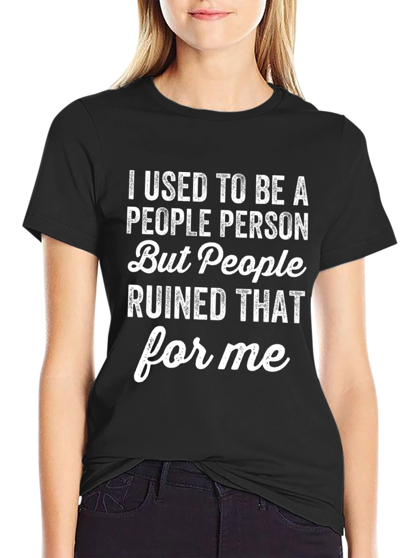 I Used To Be A People Person Funny Graphic T-Shirt