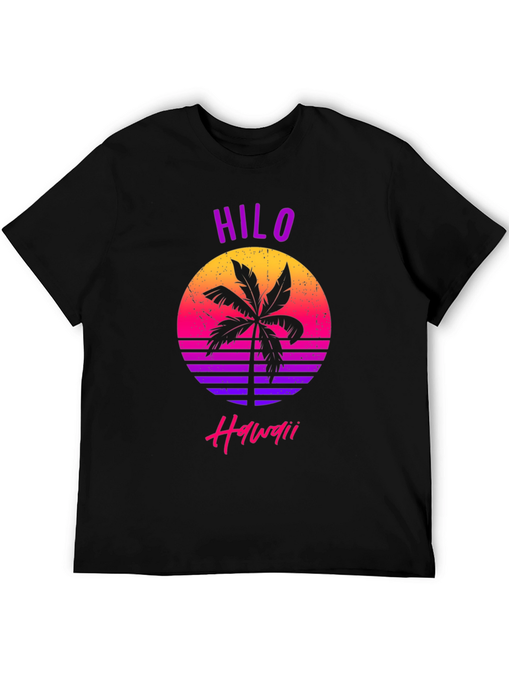 Hilo Hawaii Retro Palm Tree Graphic T-Shirt