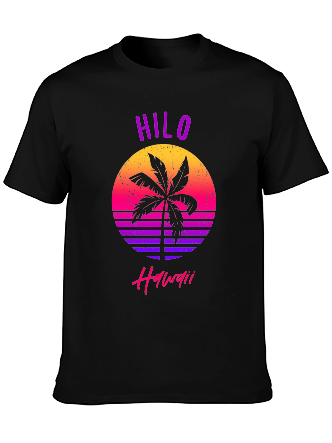 Hilo Hawaii Retro Palm Tree Graphic T-Shirt