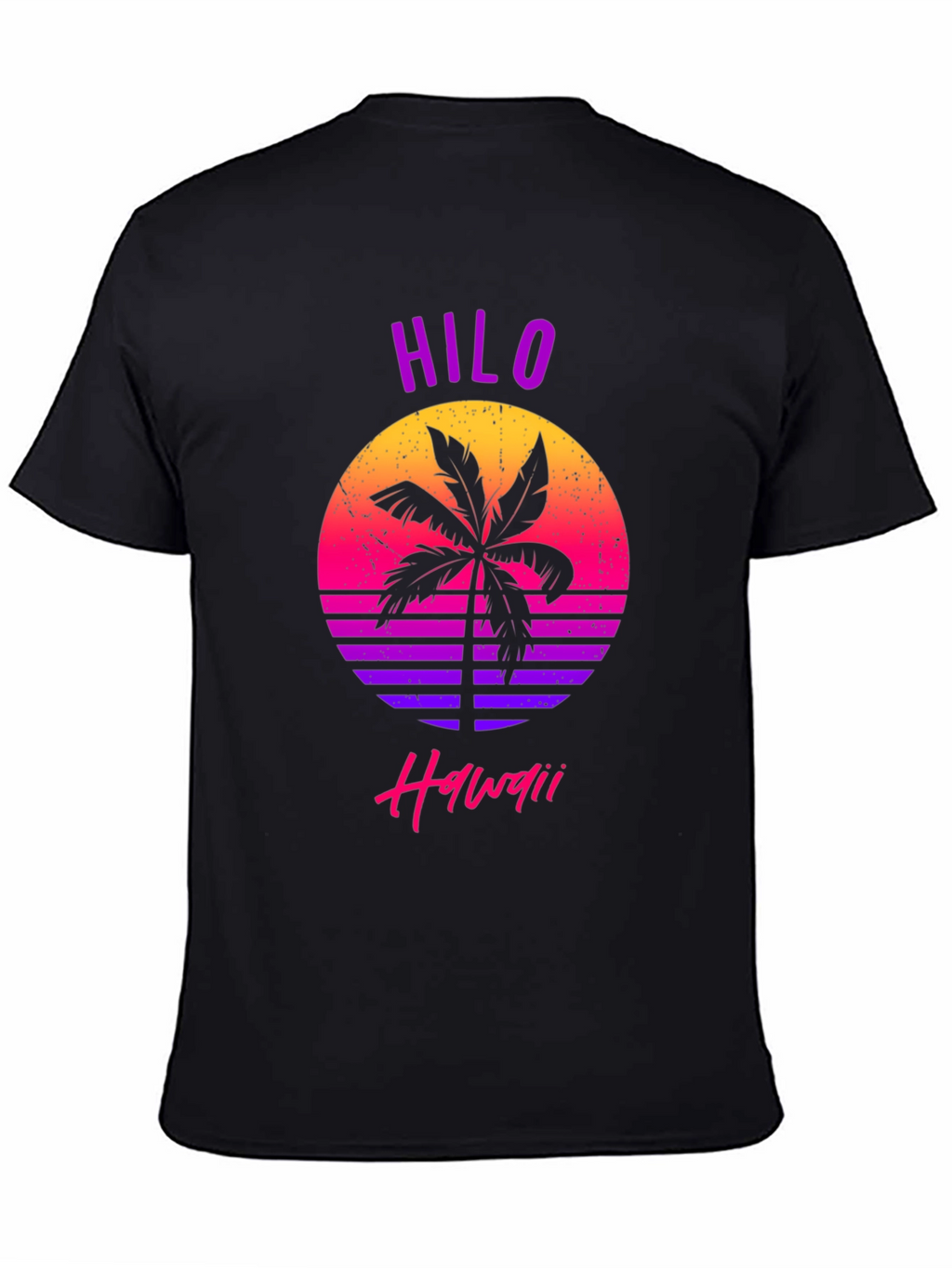 Hilo Hawaii Retro Palm Tree Graphic T-Shirt