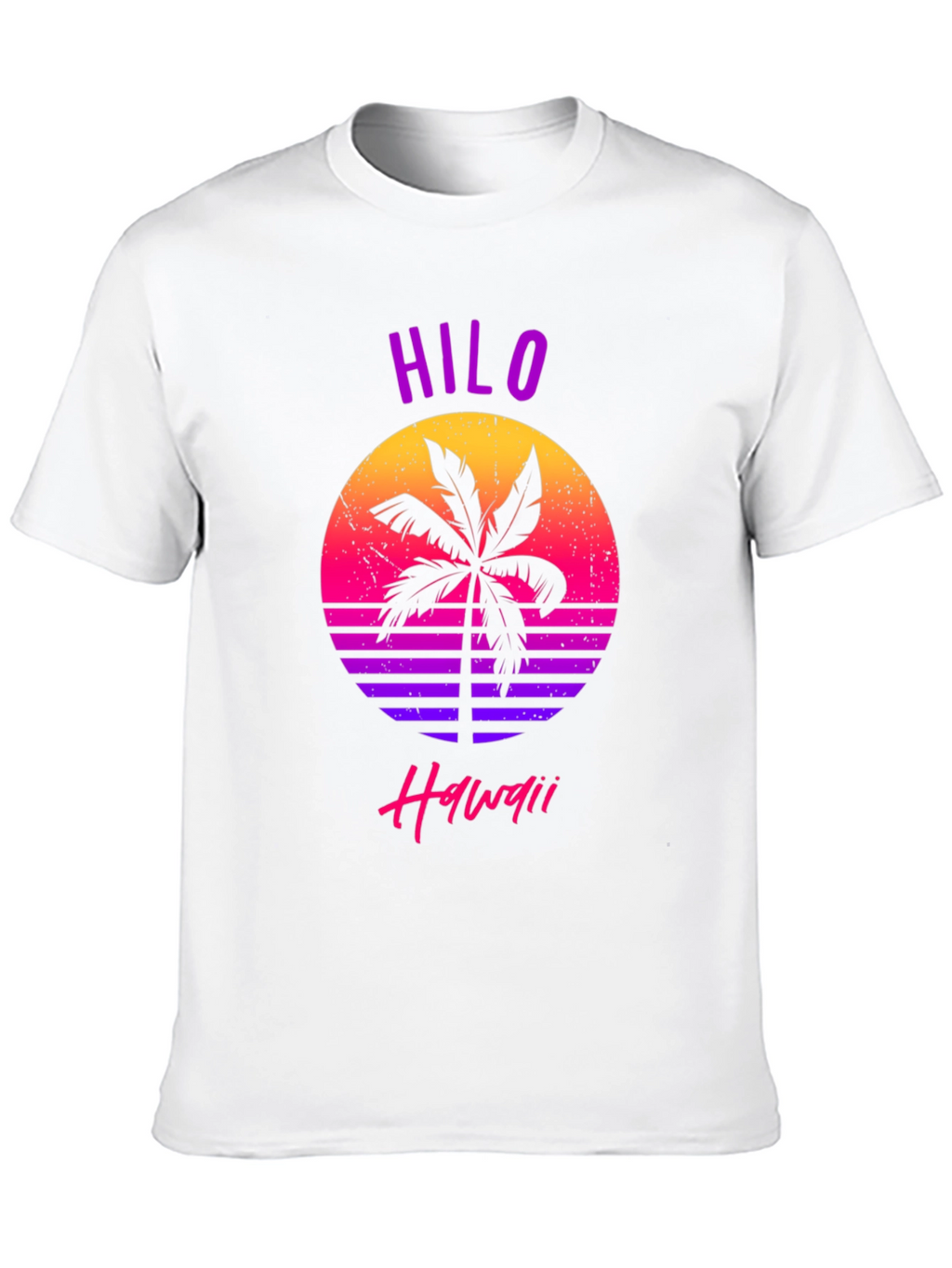 Hilo Hawaii Retro Palm Tree Graphic T-Shirt