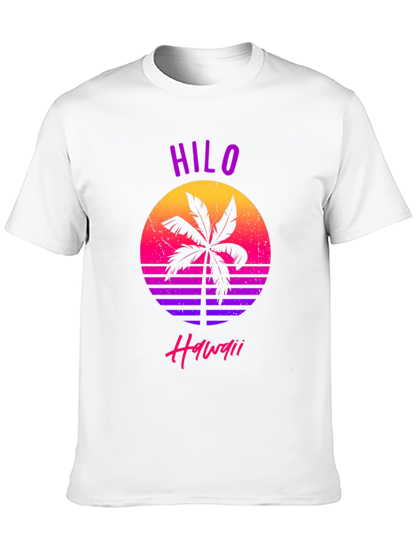 Hilo Hawaii Retro Palm Tree Graphic T-Shirt