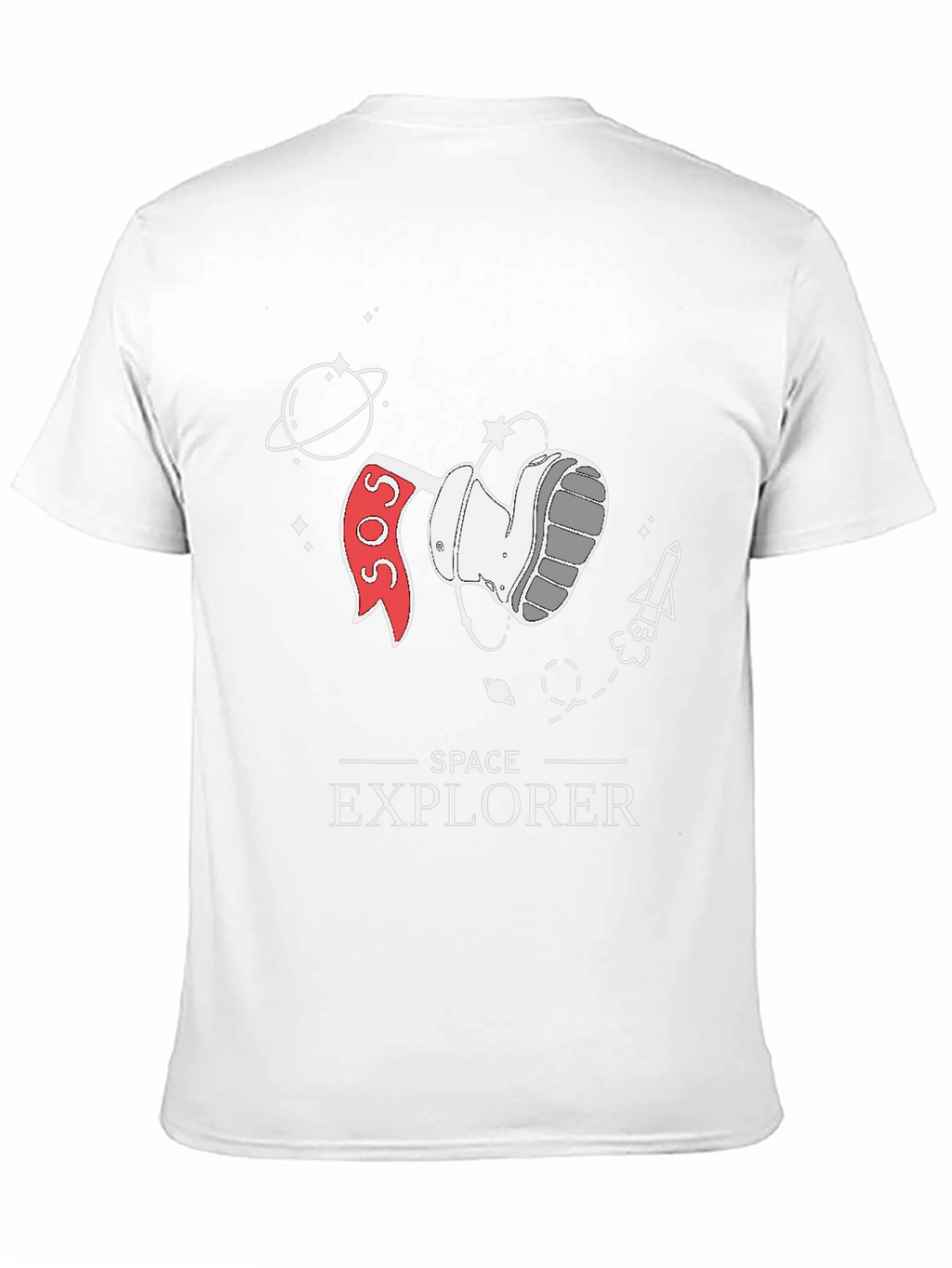 Space Explorer Graphic Tee - Black Cotton T-Shirt