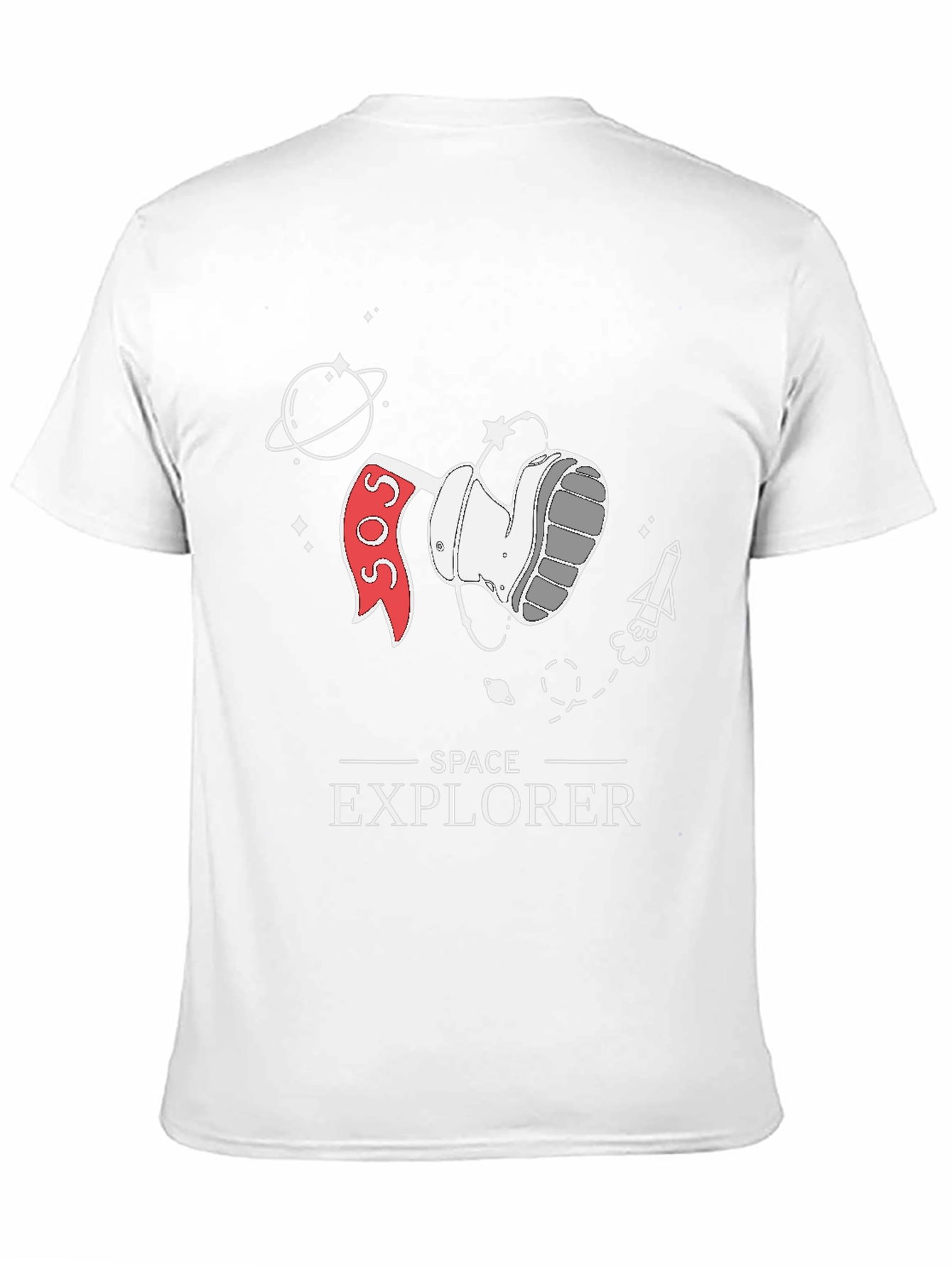 Space Explorer Graphic Tee - Black Cotton T-Shirt
