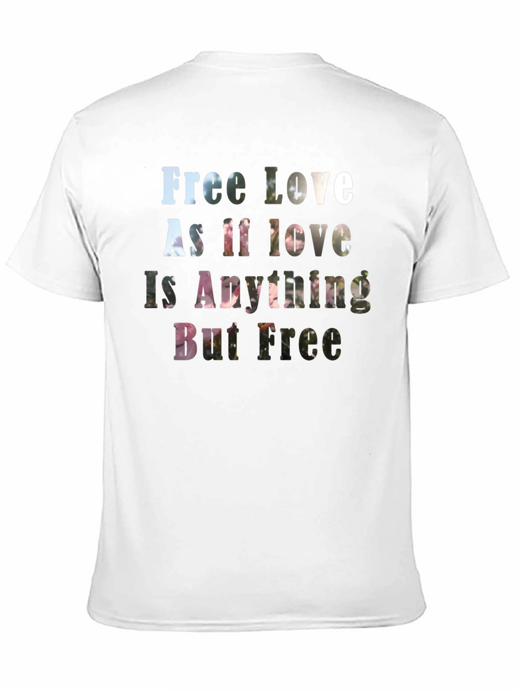 Free Love Graphic Print Black T-Shirt