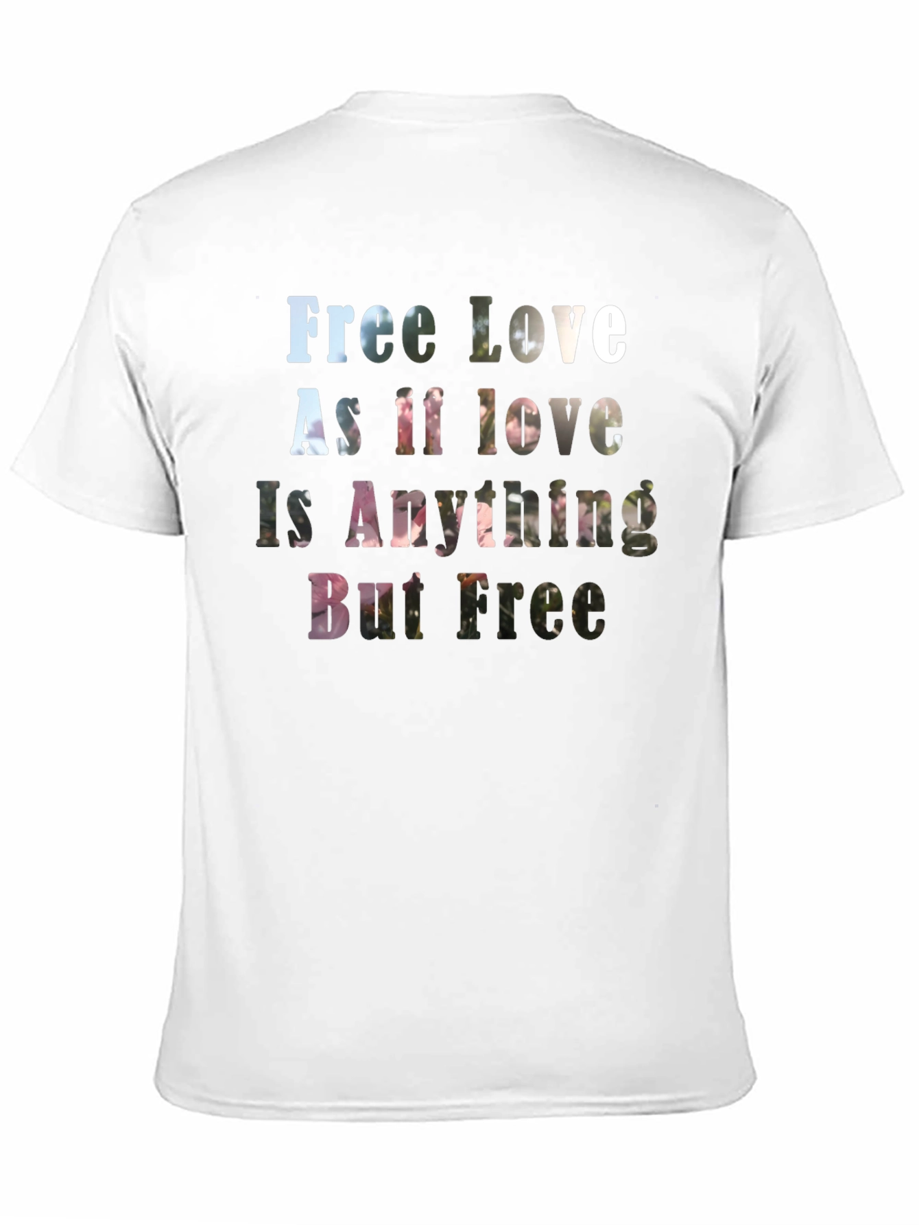 Free Love Graphic Print Black T-Shirt