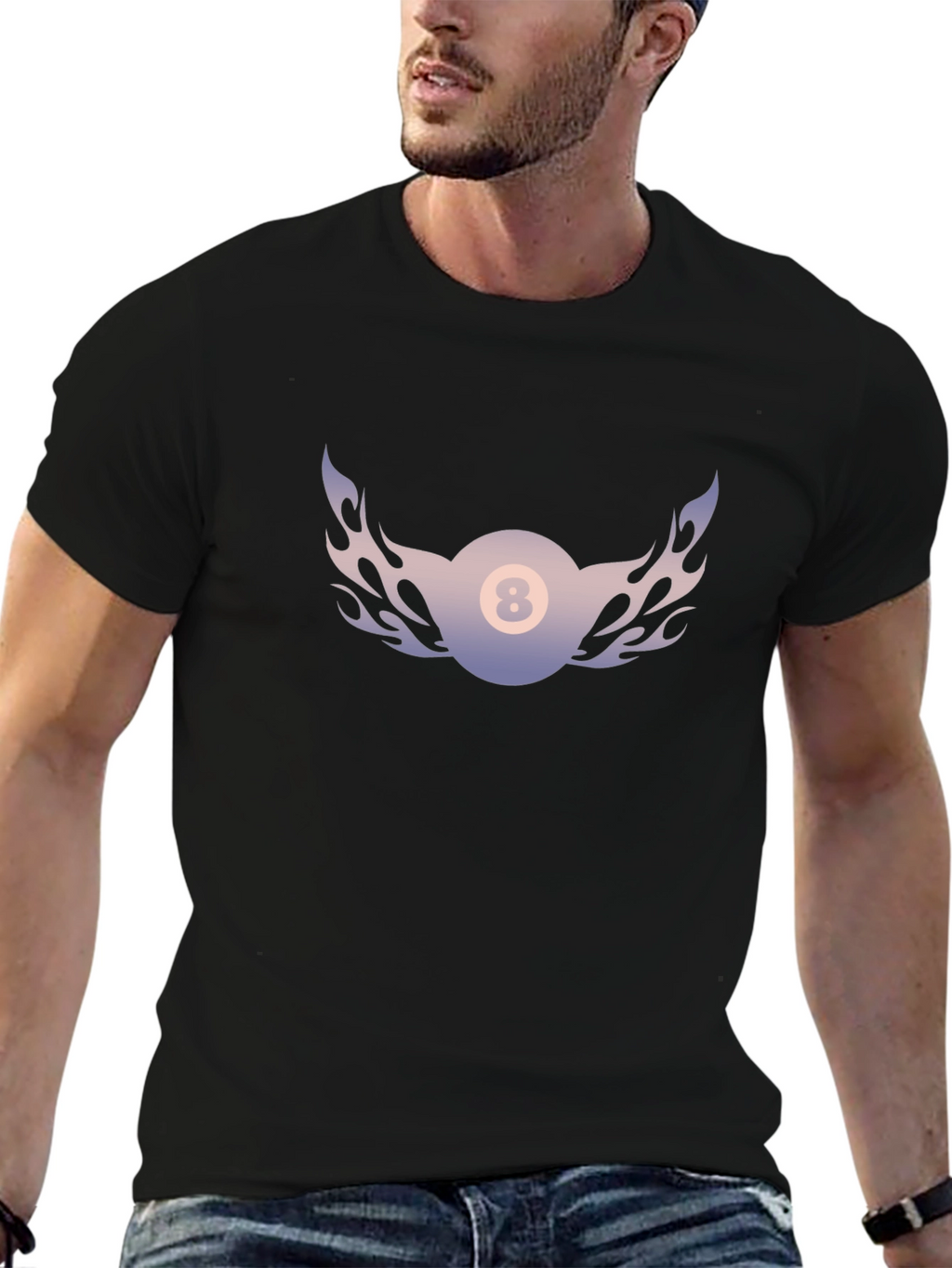 Flaming 8-Ball T-Shirt - Cool Graphic Tee