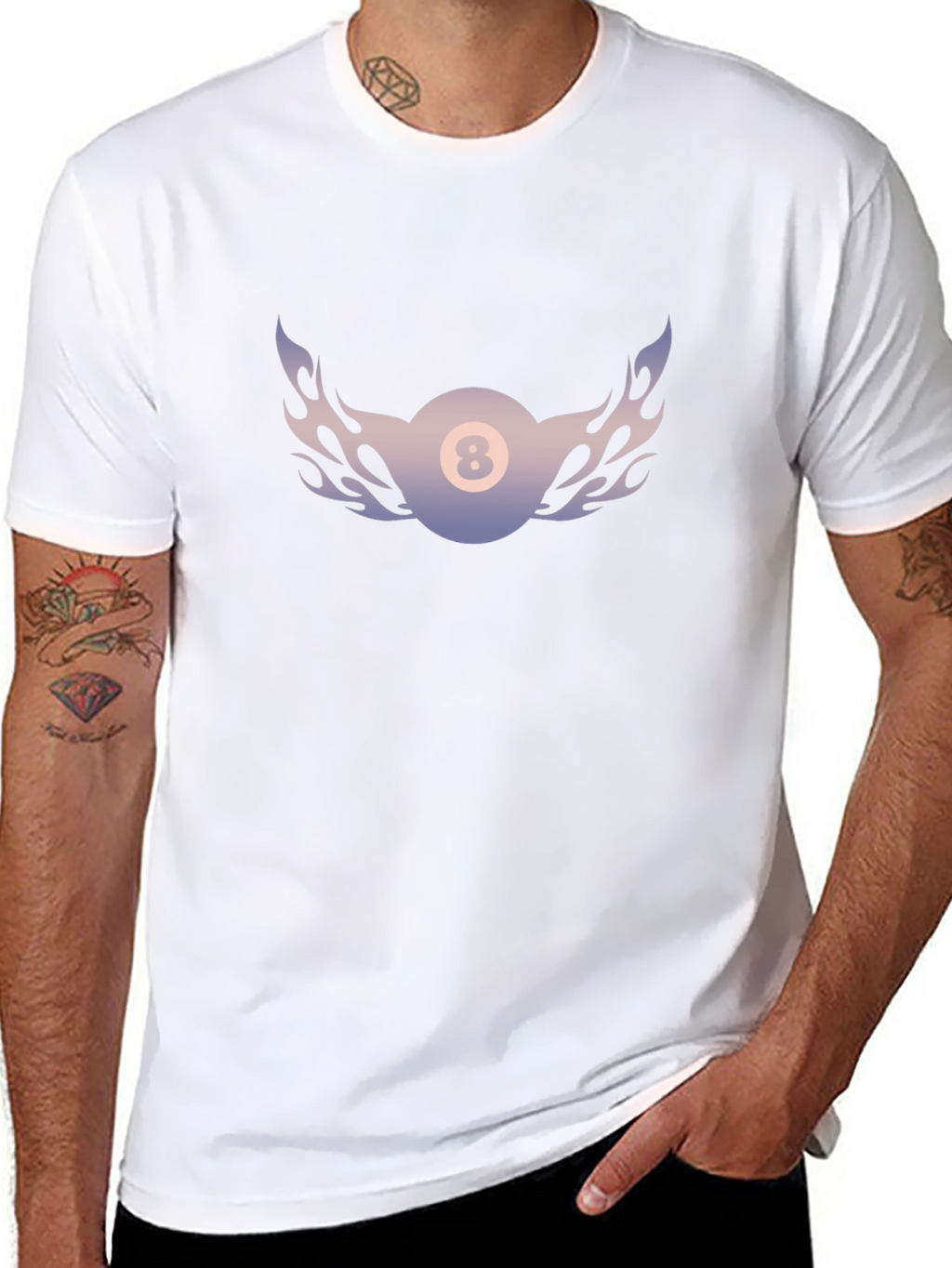 Flaming 8-Ball T-Shirt - Cool Graphic Tee