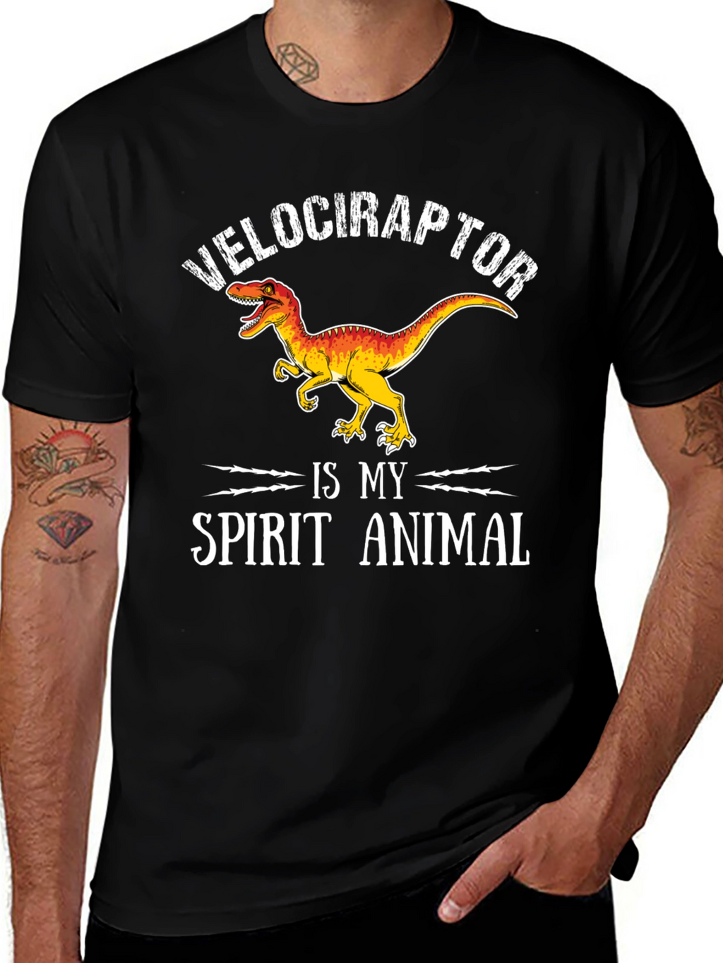 Velociraptor Spirit Animal Graphic Tee