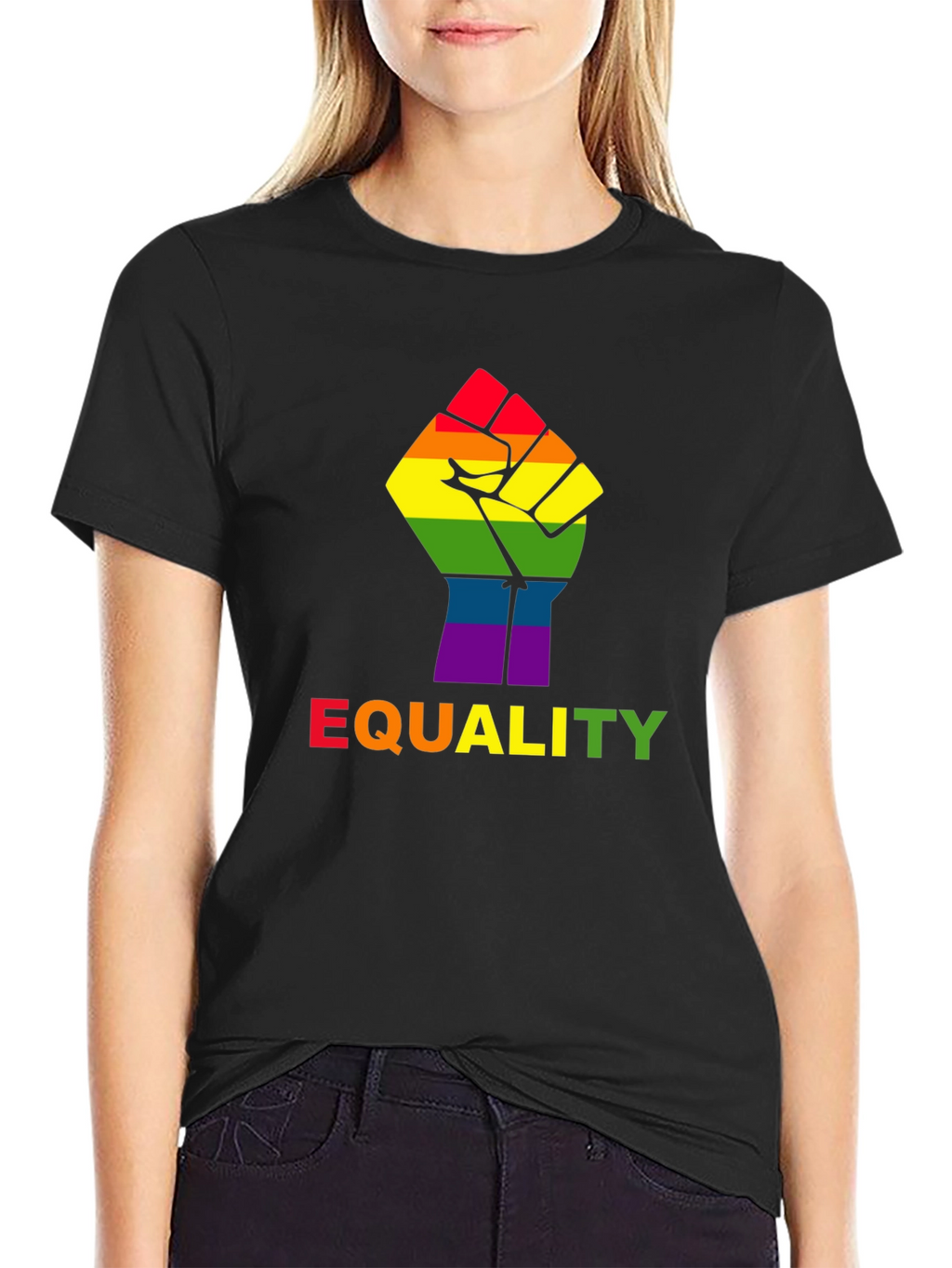 Equality Fist Pride Tee - Black LGBT Rights T-Shirt