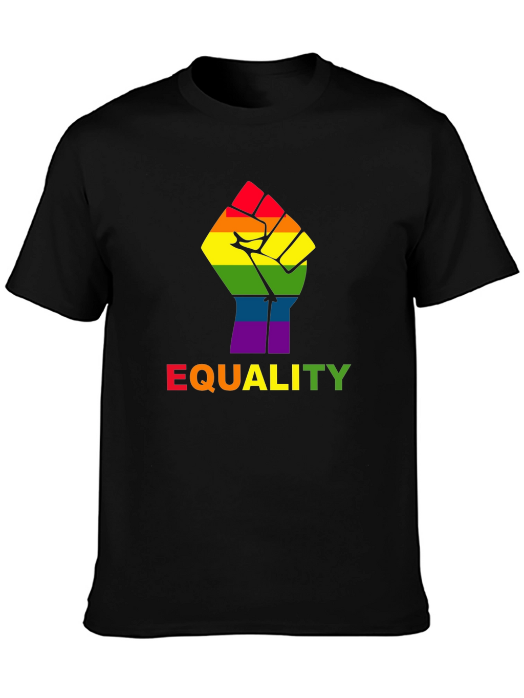 Equality Fist Pride Tee - Black LGBT Rights T-Shirt