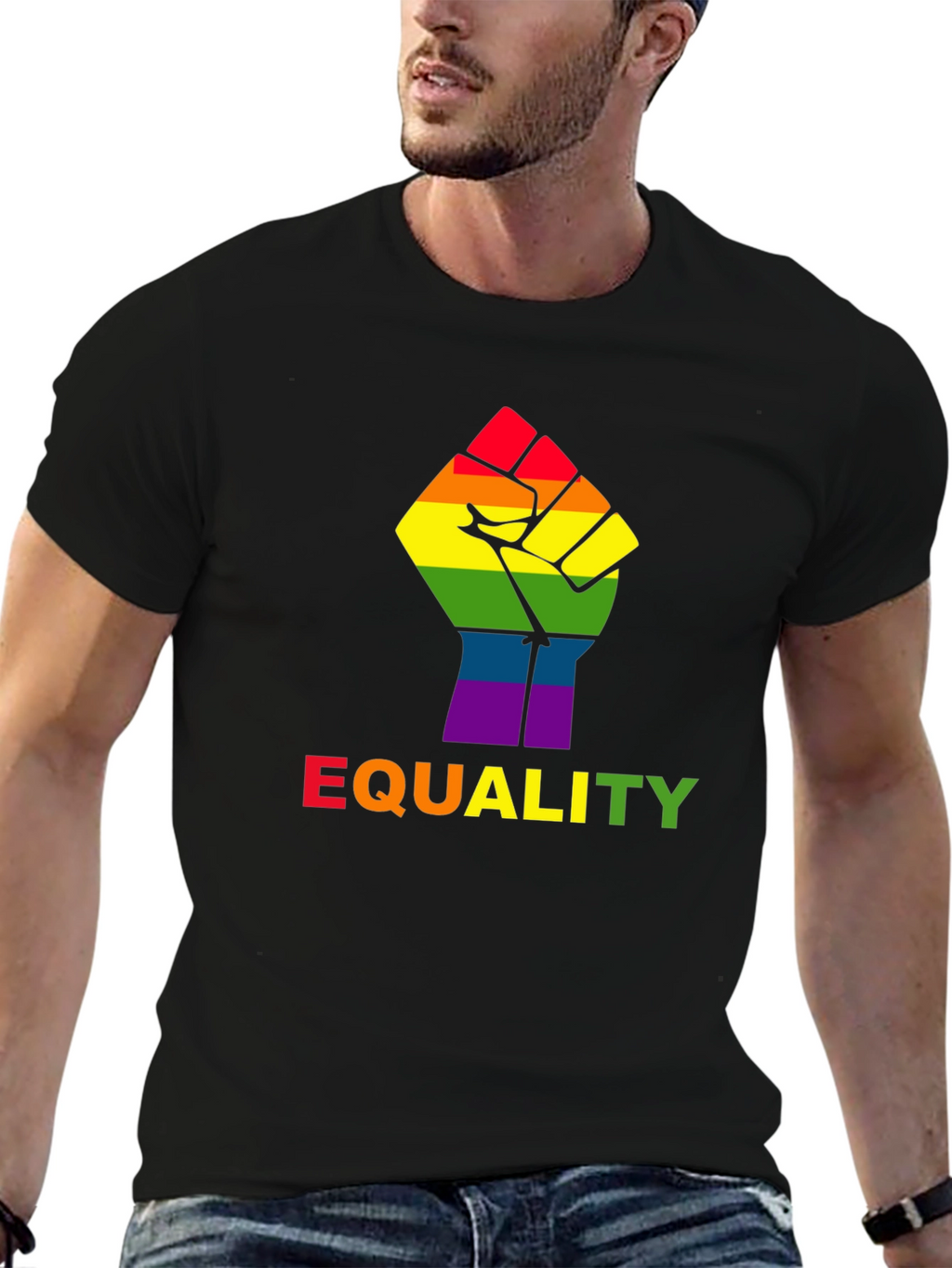 Equality Fist Pride Tee - Black LGBT Rights T-Shirt