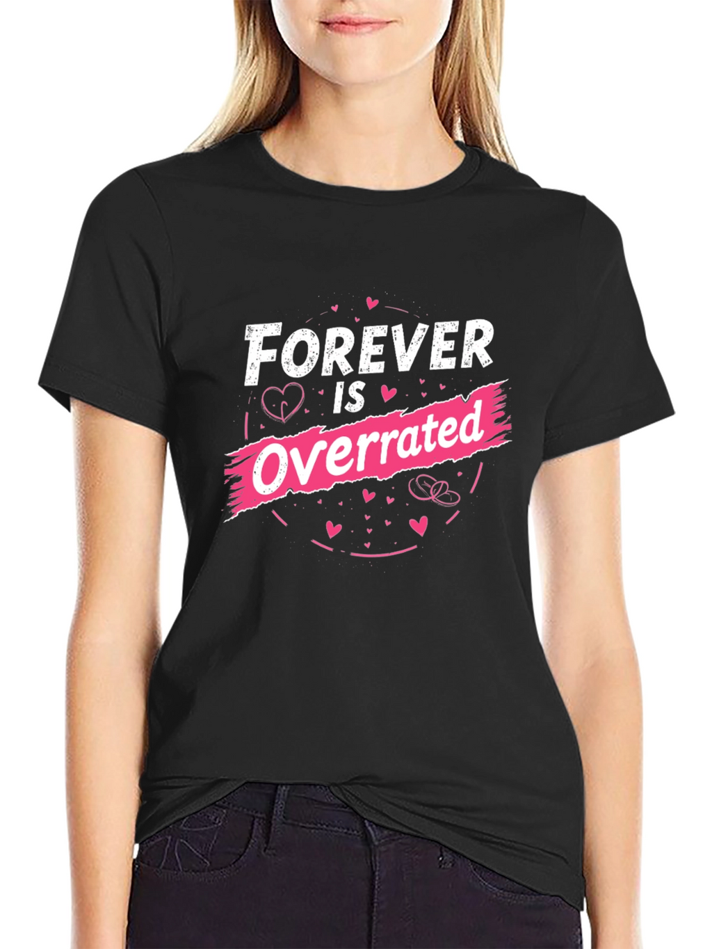 Forever is Overrated Graphic Tee - Black