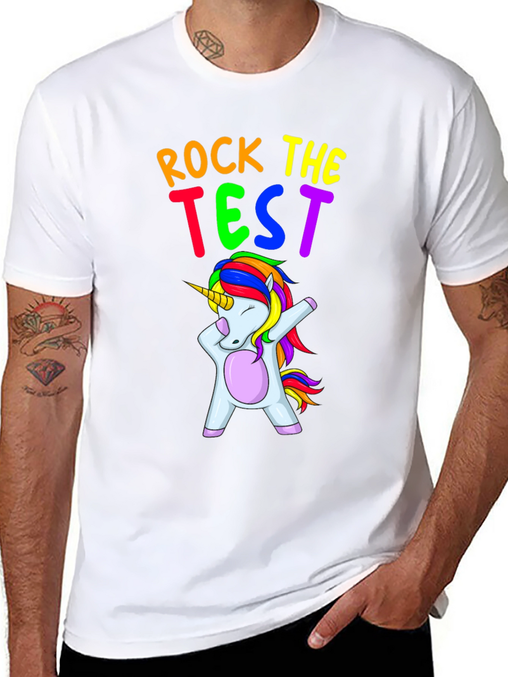 Rock the Test Unicorn Graphic Tee
