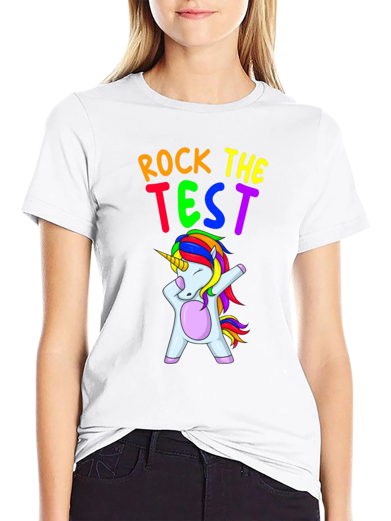 Rock the Test Unicorn Graphic Tee