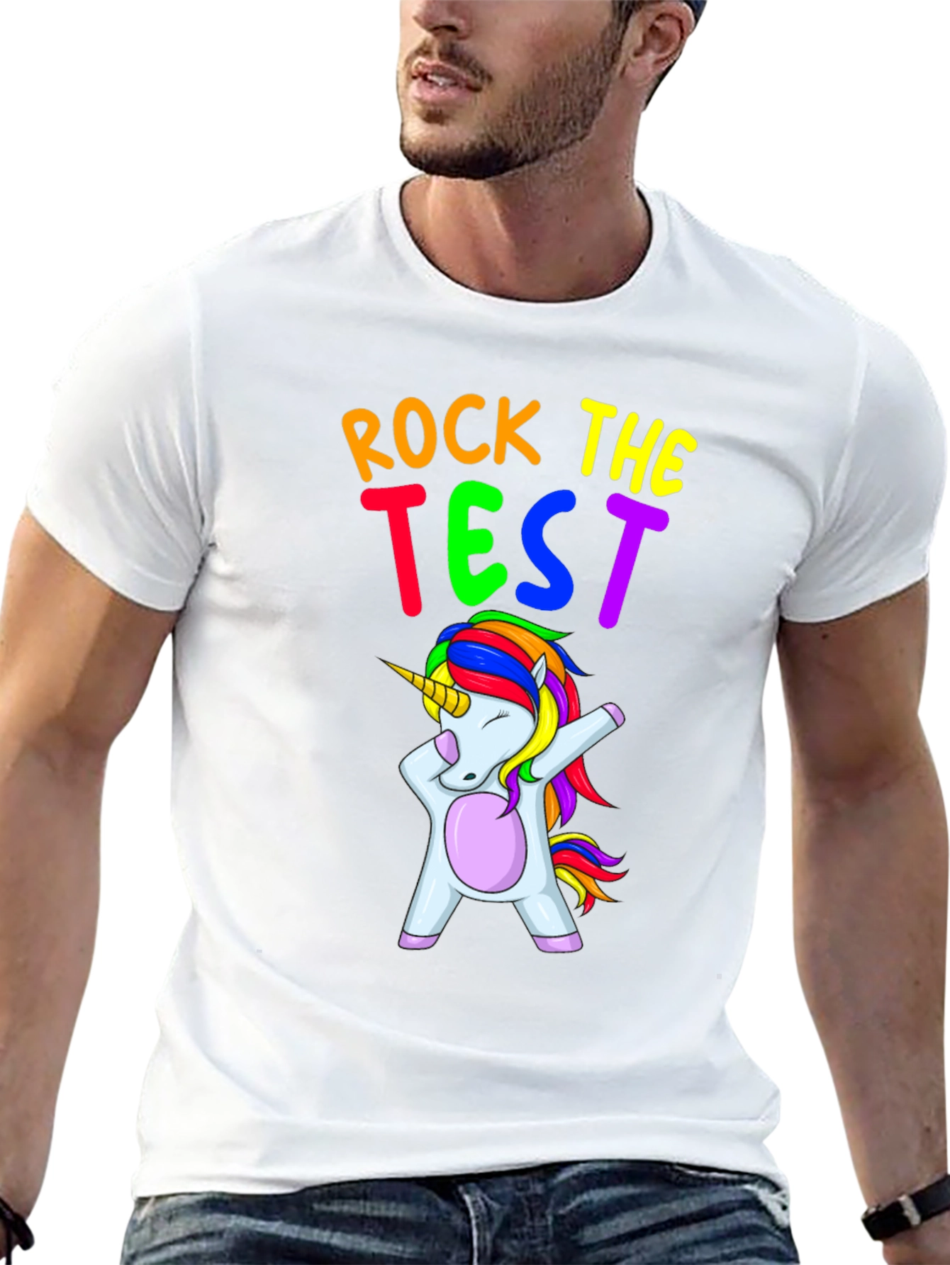 Rock the Test Unicorn Graphic Tee