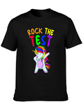 Rock the Test Unicorn Graphic Tee