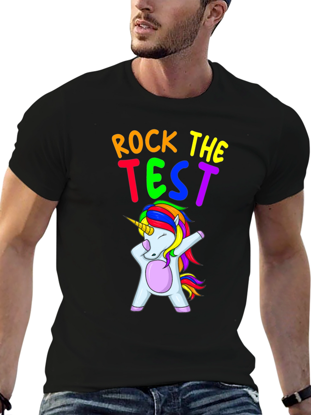 Rock the Test Unicorn Graphic Tee