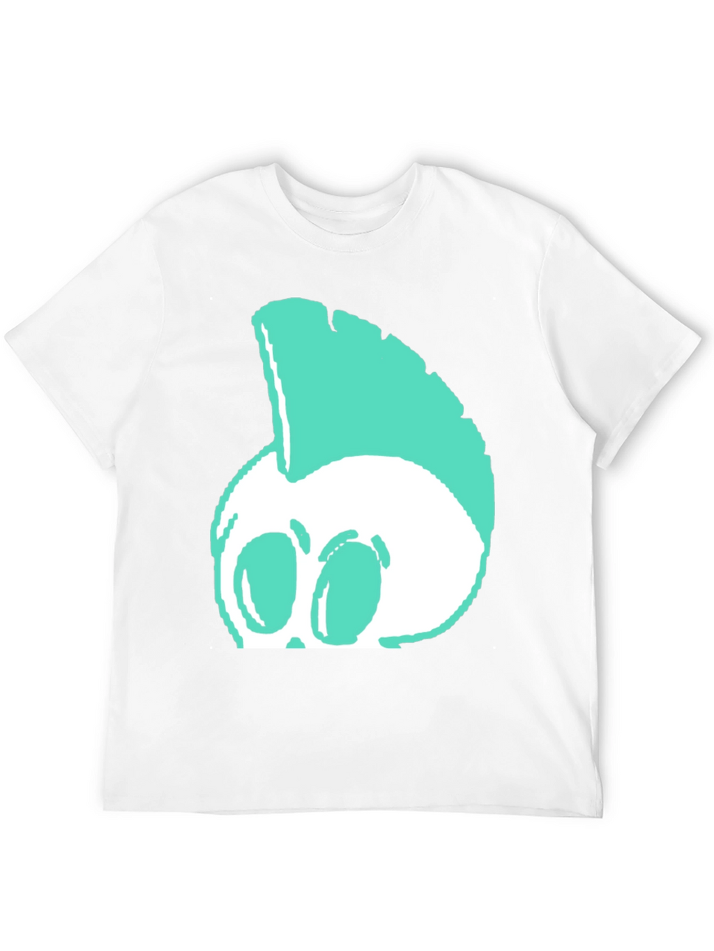 Edgy Punk Skull Graphic Tee - Black