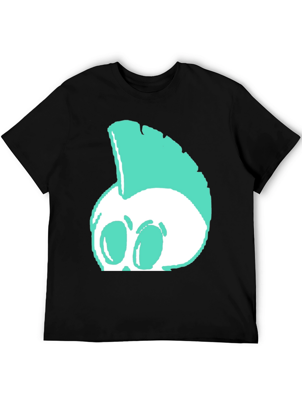 Edgy Punk Skull Graphic Tee - Black