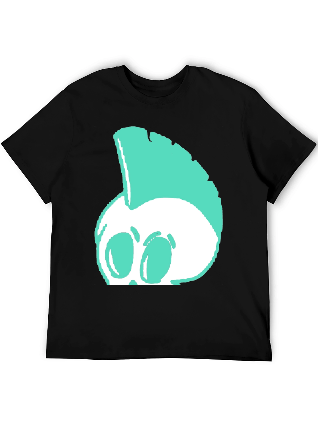 Edgy Punk Skull Graphic Tee - Black