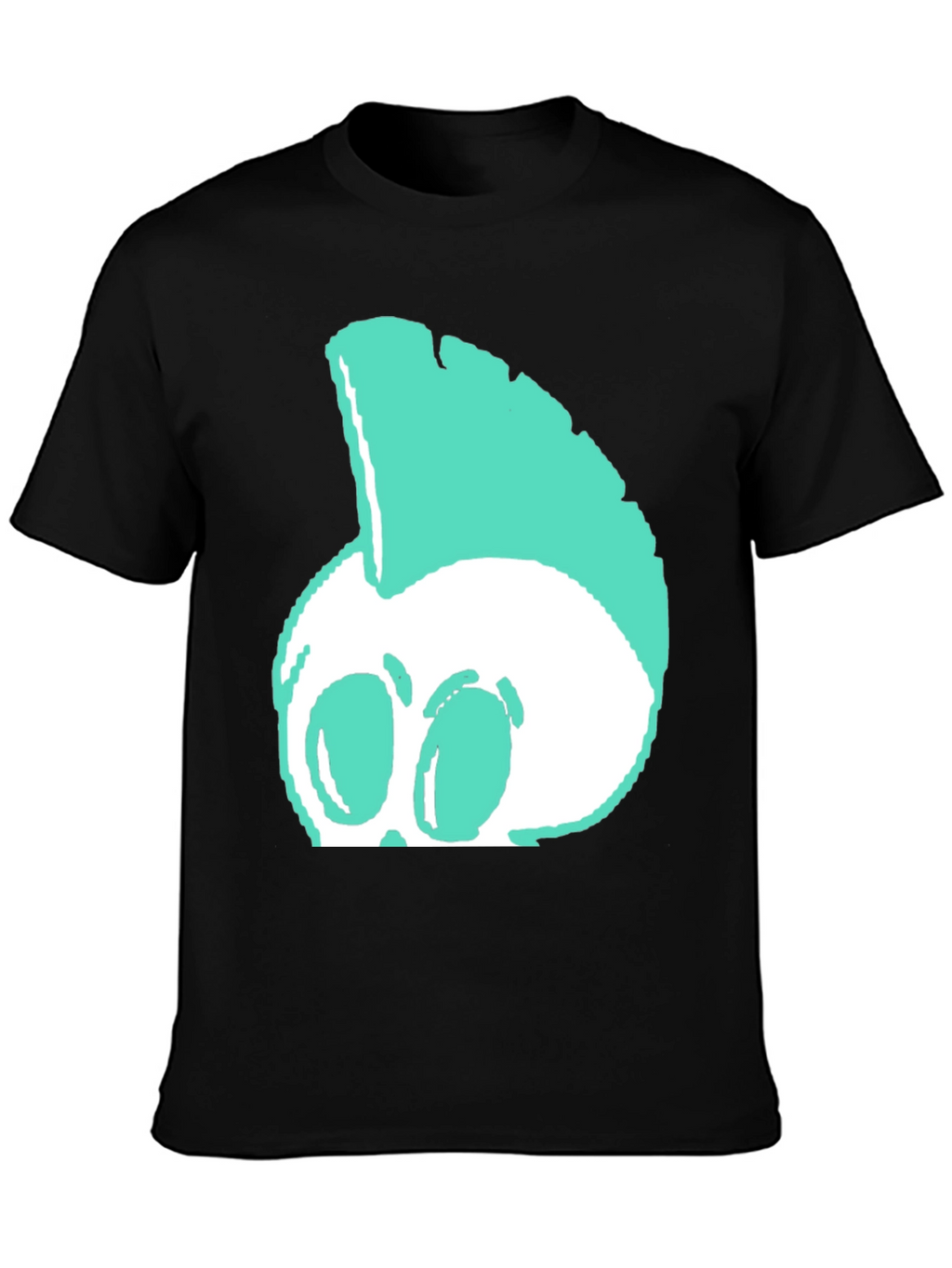 Edgy Punk Skull Graphic Tee - Black