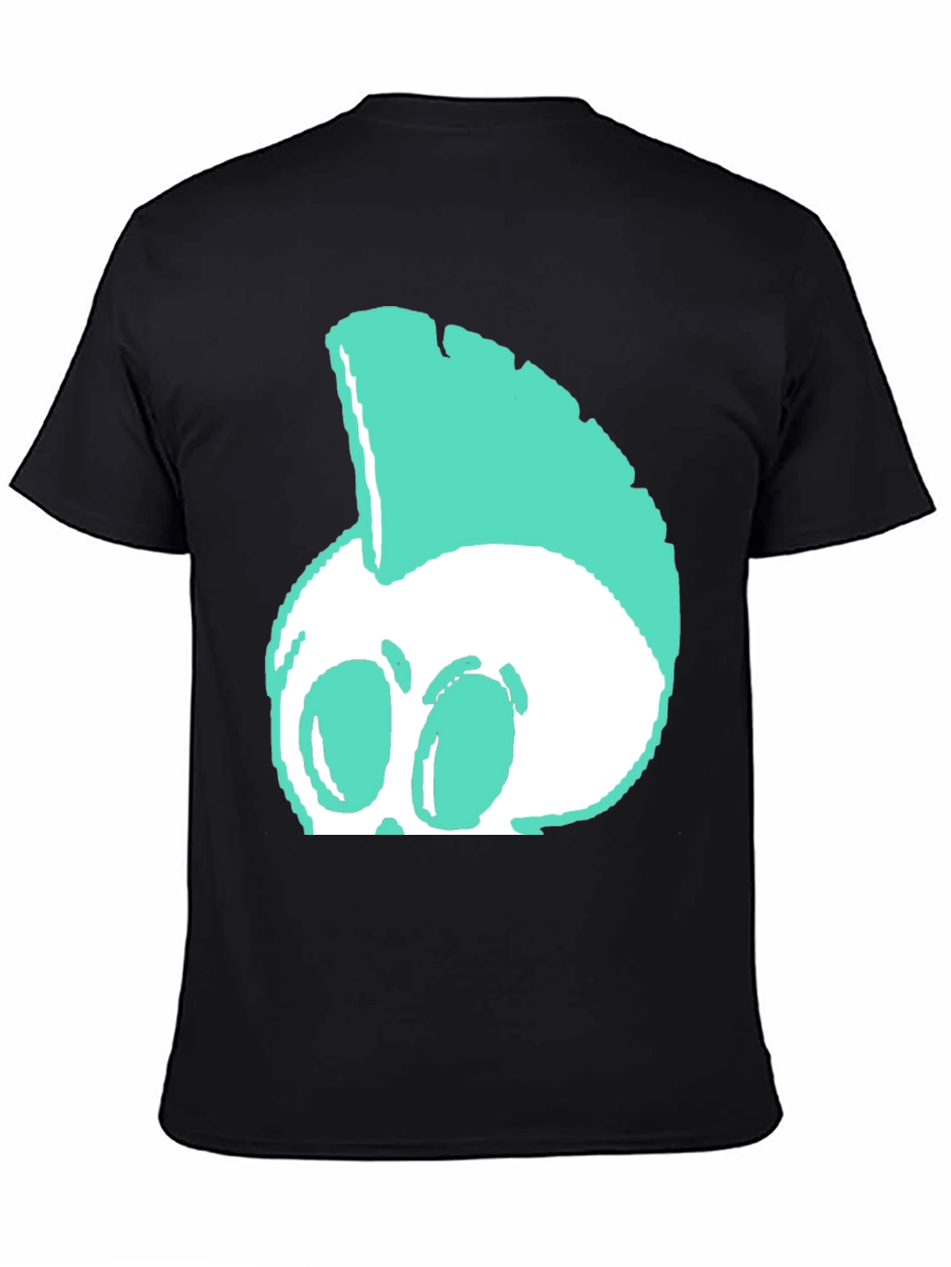 Edgy Punk Skull Graphic Tee - Black