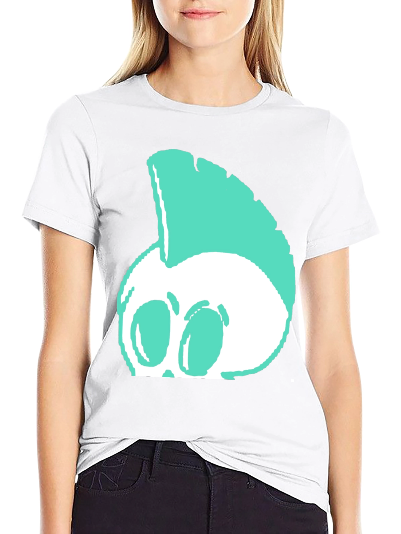 Edgy Punk Skull Graphic Tee - Black