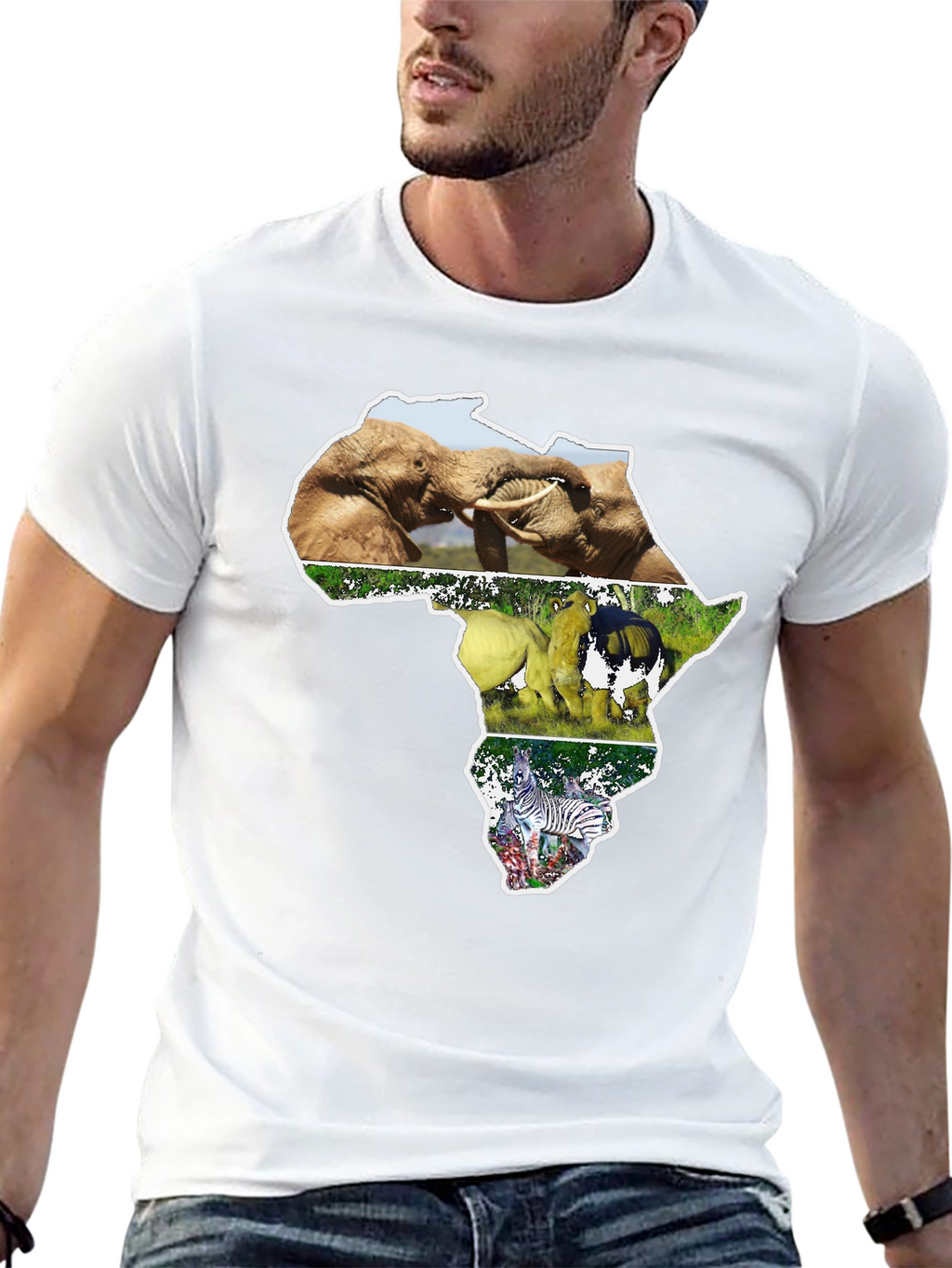 African Wildlife T-Shirt - Continent Design