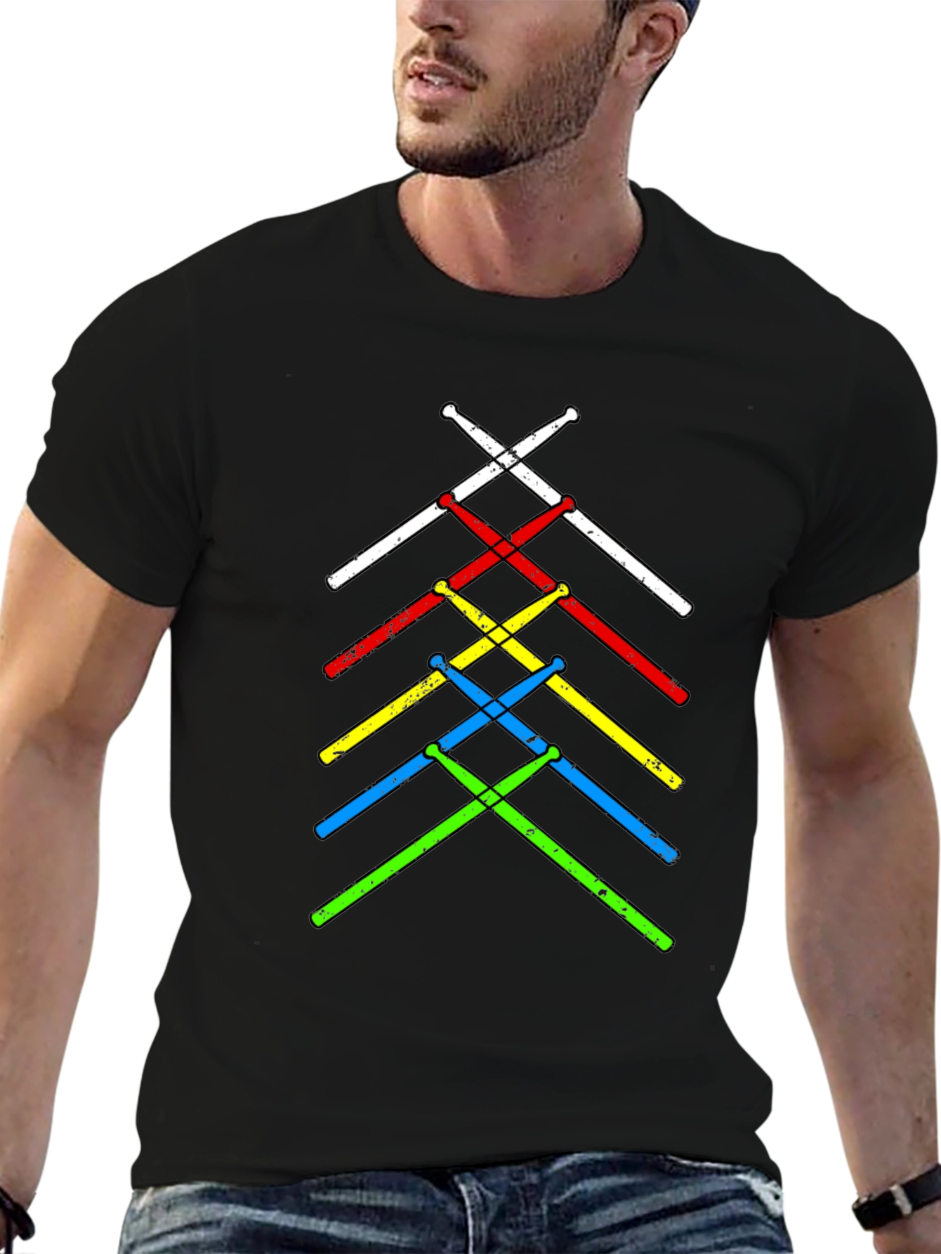 Drumsticks Graphic Tee - Music Lovers T-Shirt