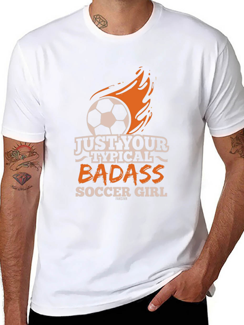 Badass Soccer Girl Graphic T-Shirt
