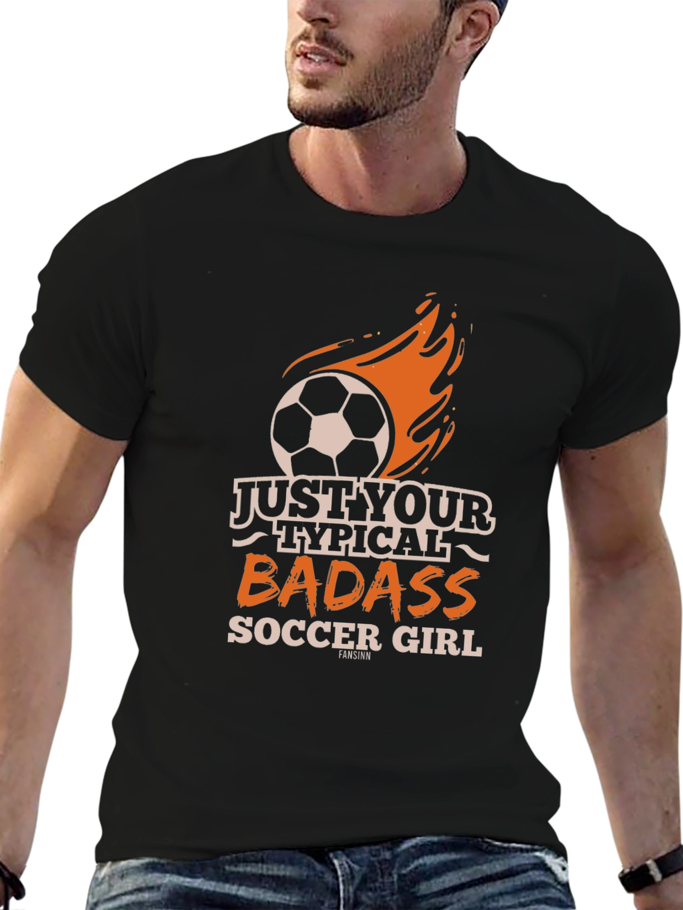 Badass Soccer Girl Graphic T-Shirt