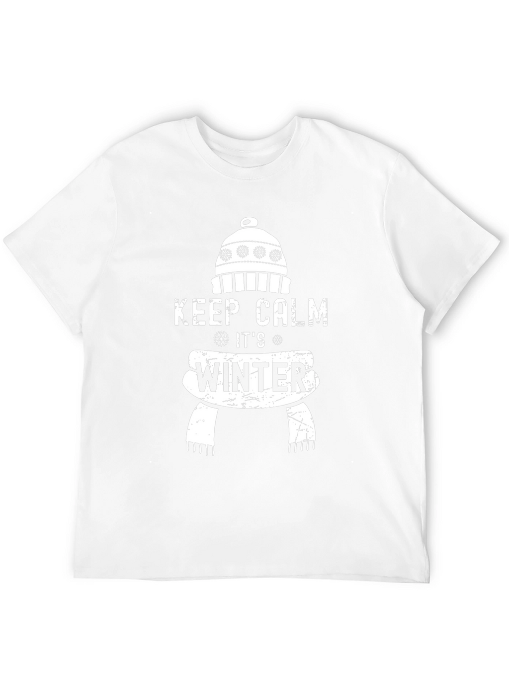 Keep Calm Its Winter Black Graphic T-Shirt