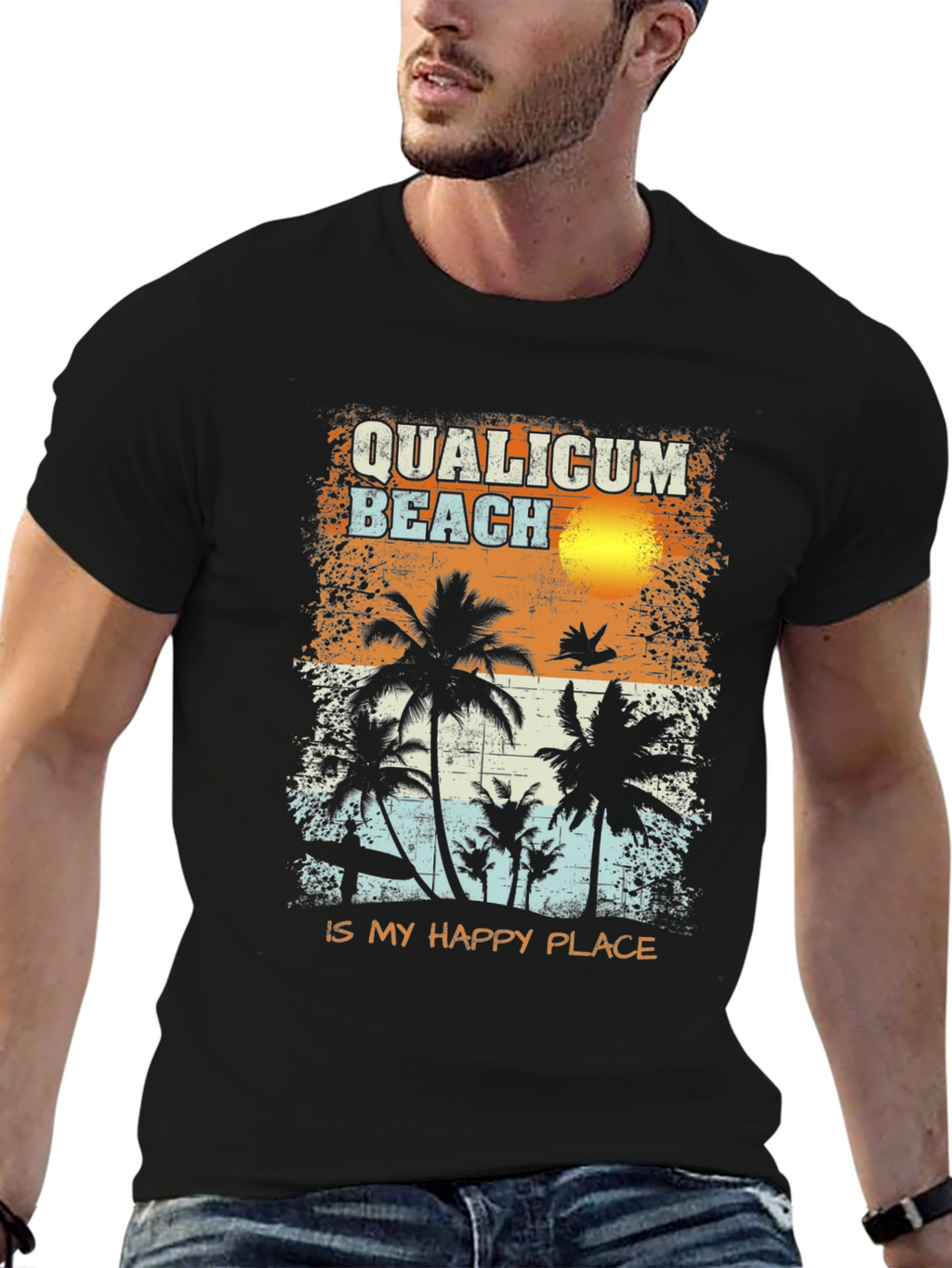 Qualicum Beach Happy Place T-Shirt
