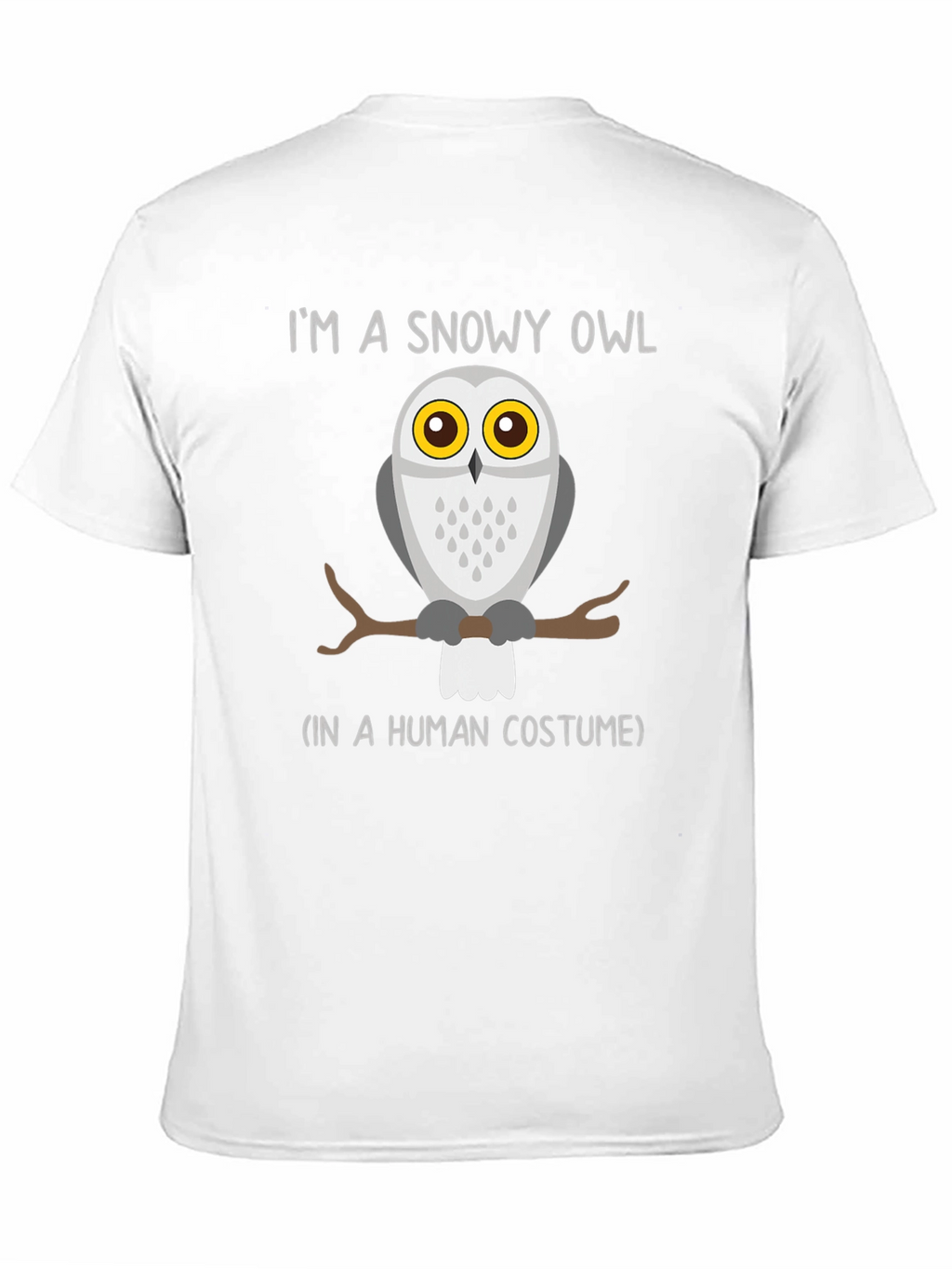 Snowy Owl in Human Costume Graphic T-Shirt