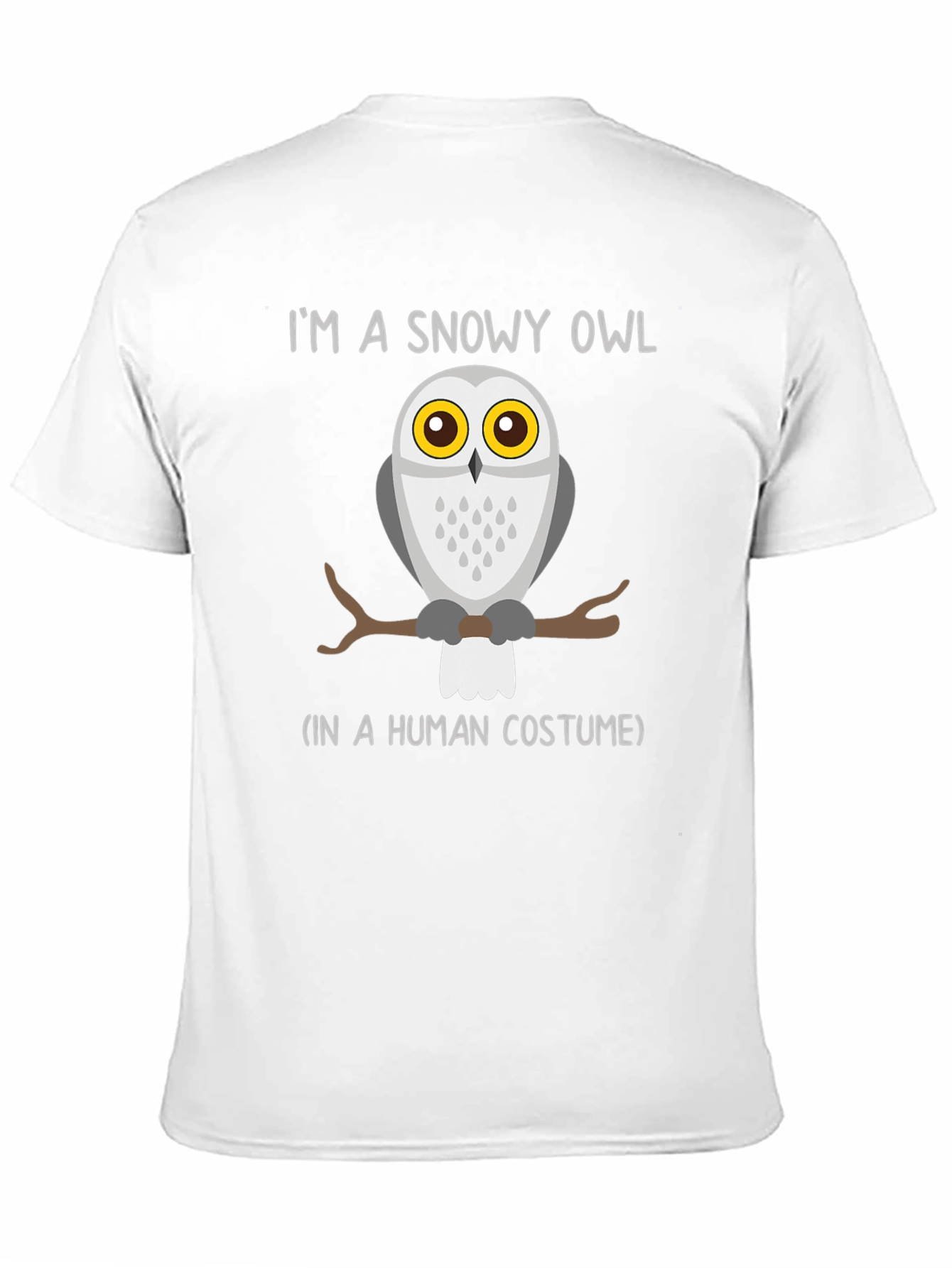 Snowy Owl in Human Costume Graphic T-Shirt