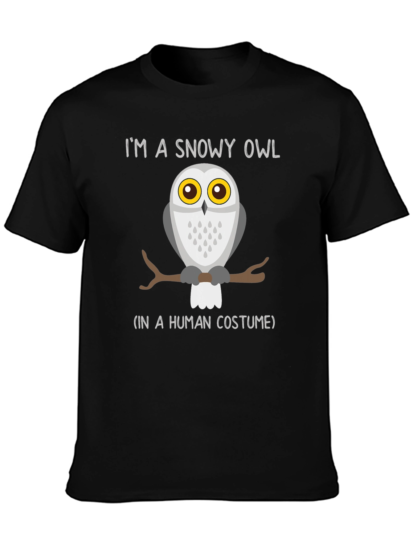 Snowy Owl in Human Costume Graphic T-Shirt