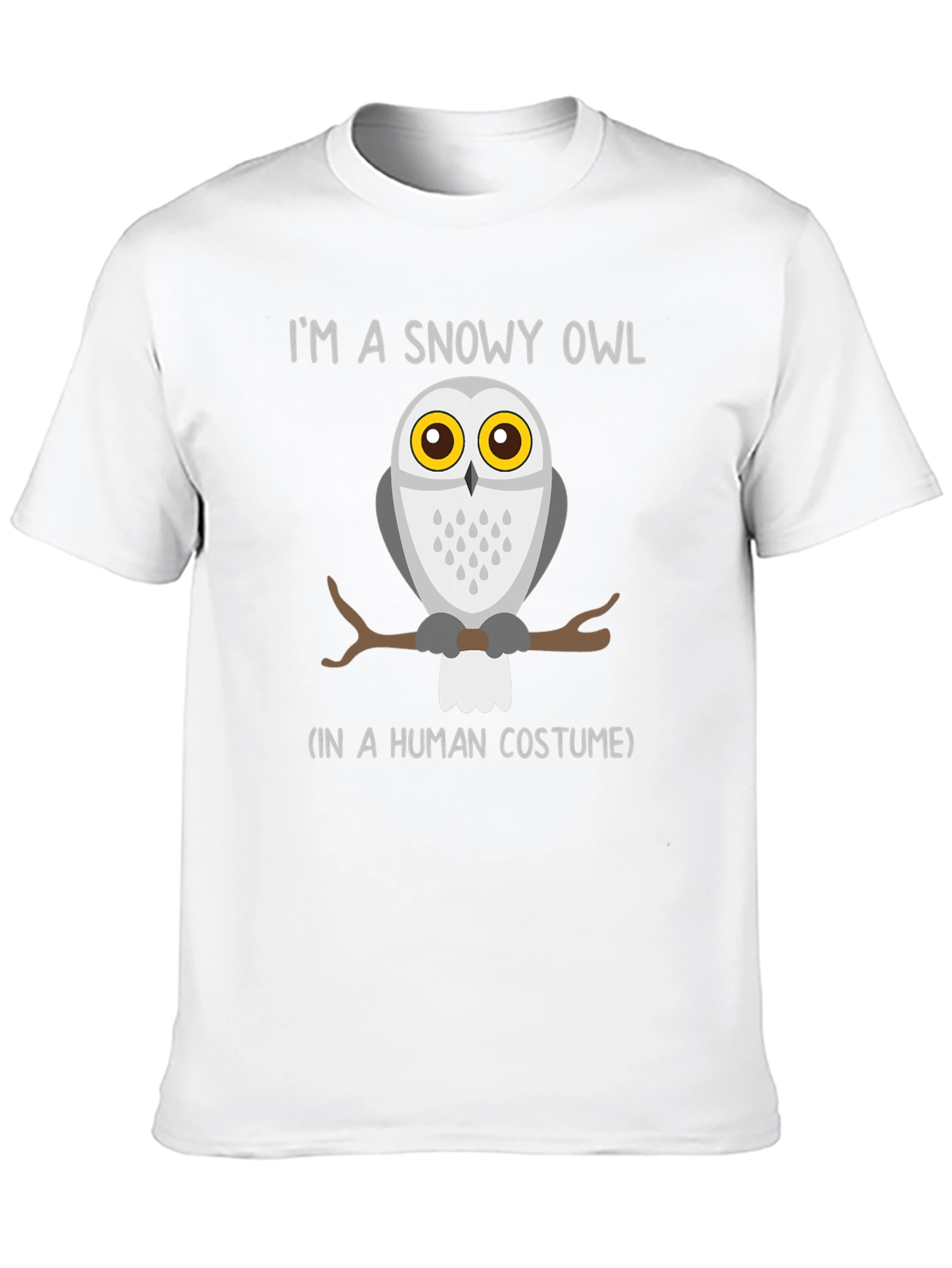 Snowy Owl in Human Costume Graphic T-Shirt